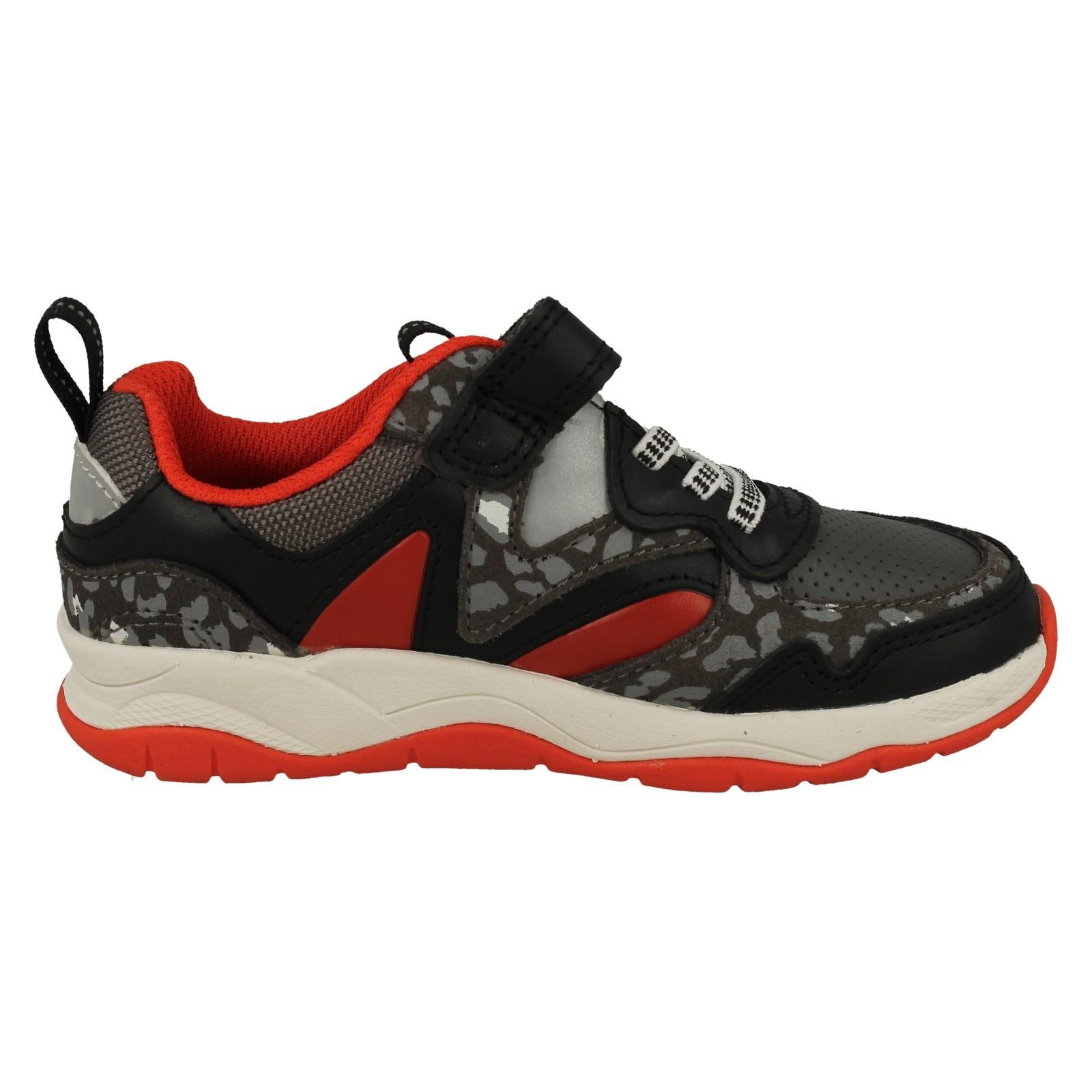 Childrens Clarks Stylish Big Cat Inspired Claw Detailed Trainers Clowder Run K - Picture 22 of 29