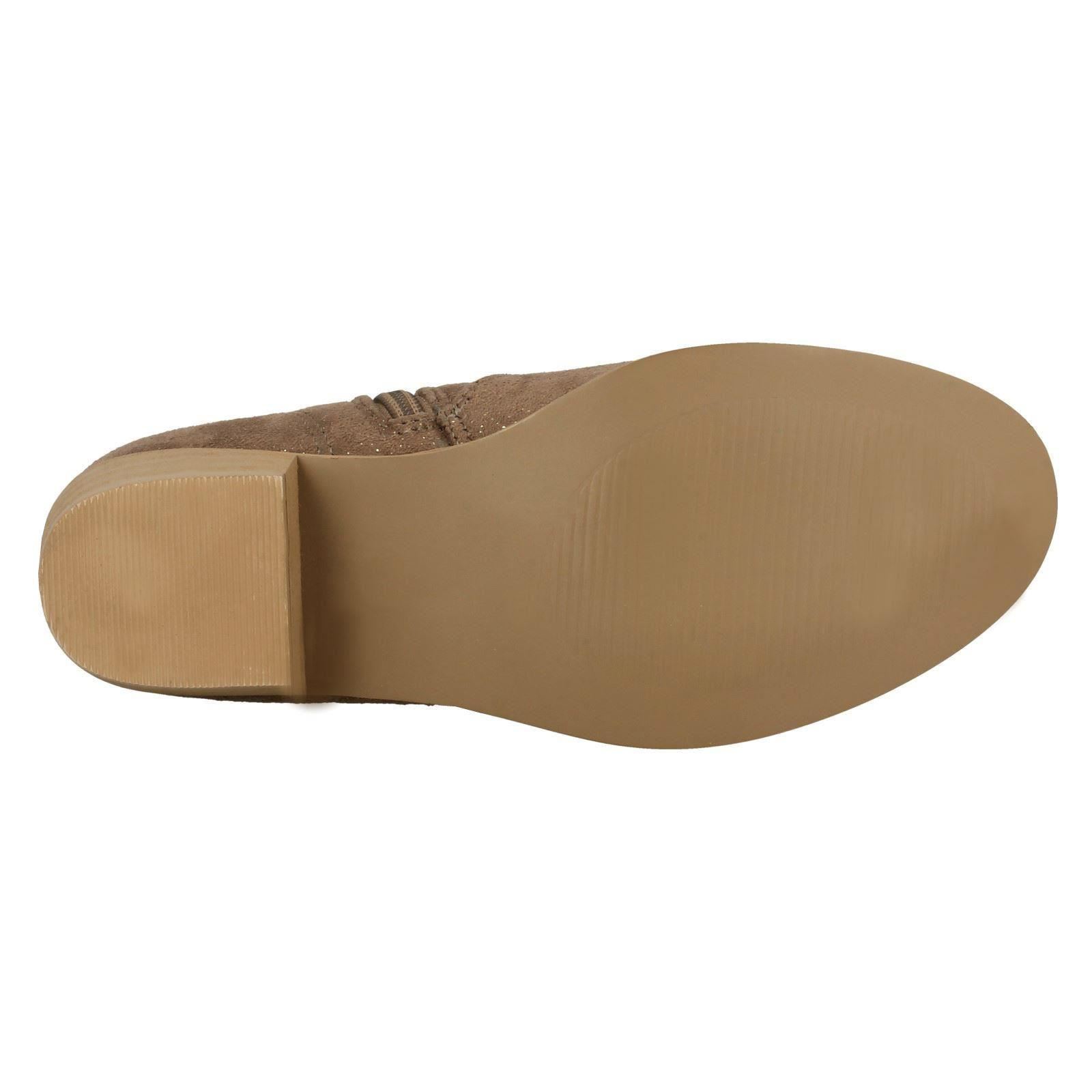 Girls Spot On Mid Heel Rouched Ankle Boots - Picture 12 of 19