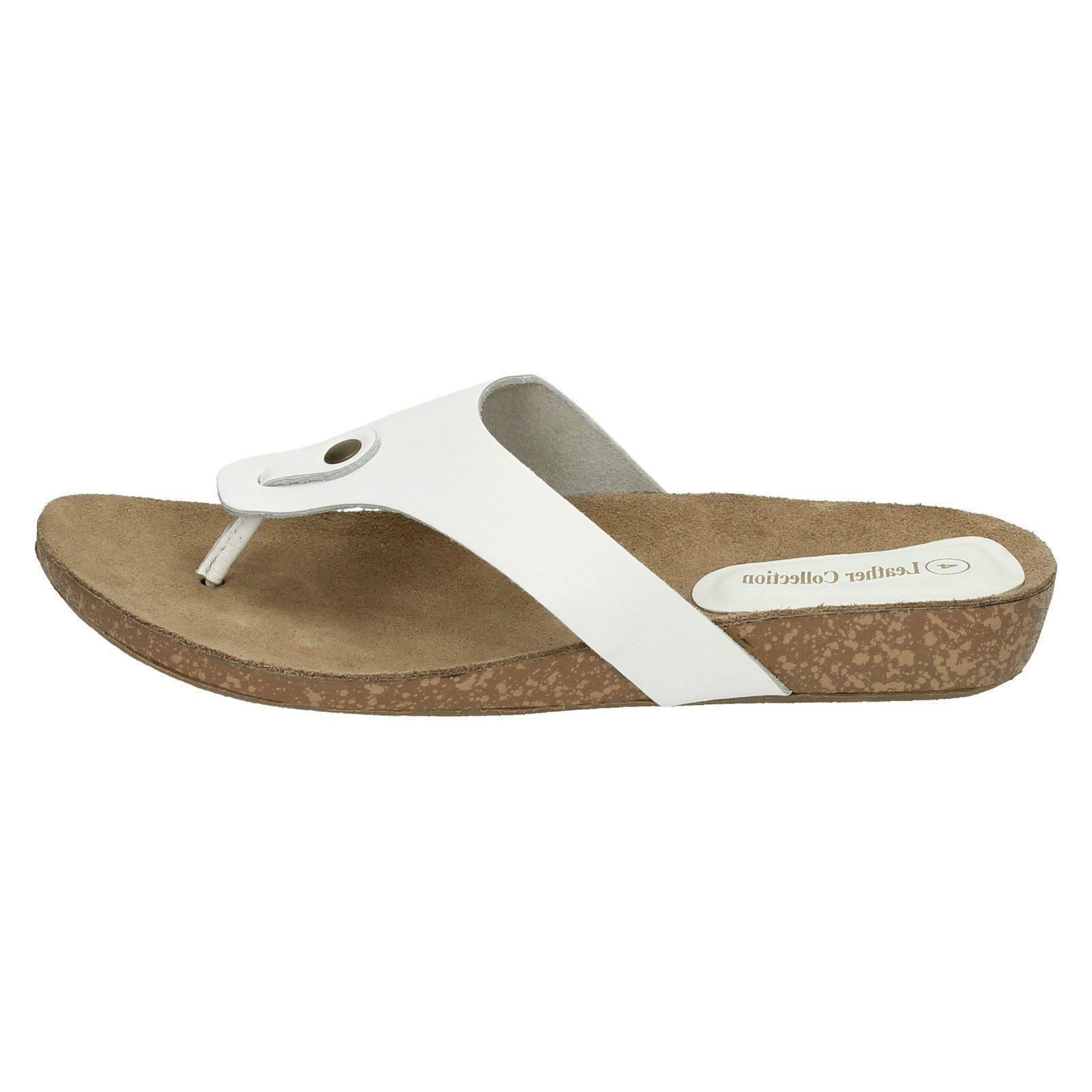 Ladies Leather Collection Casual Toe - Post Sandals - Picture 30 of 37