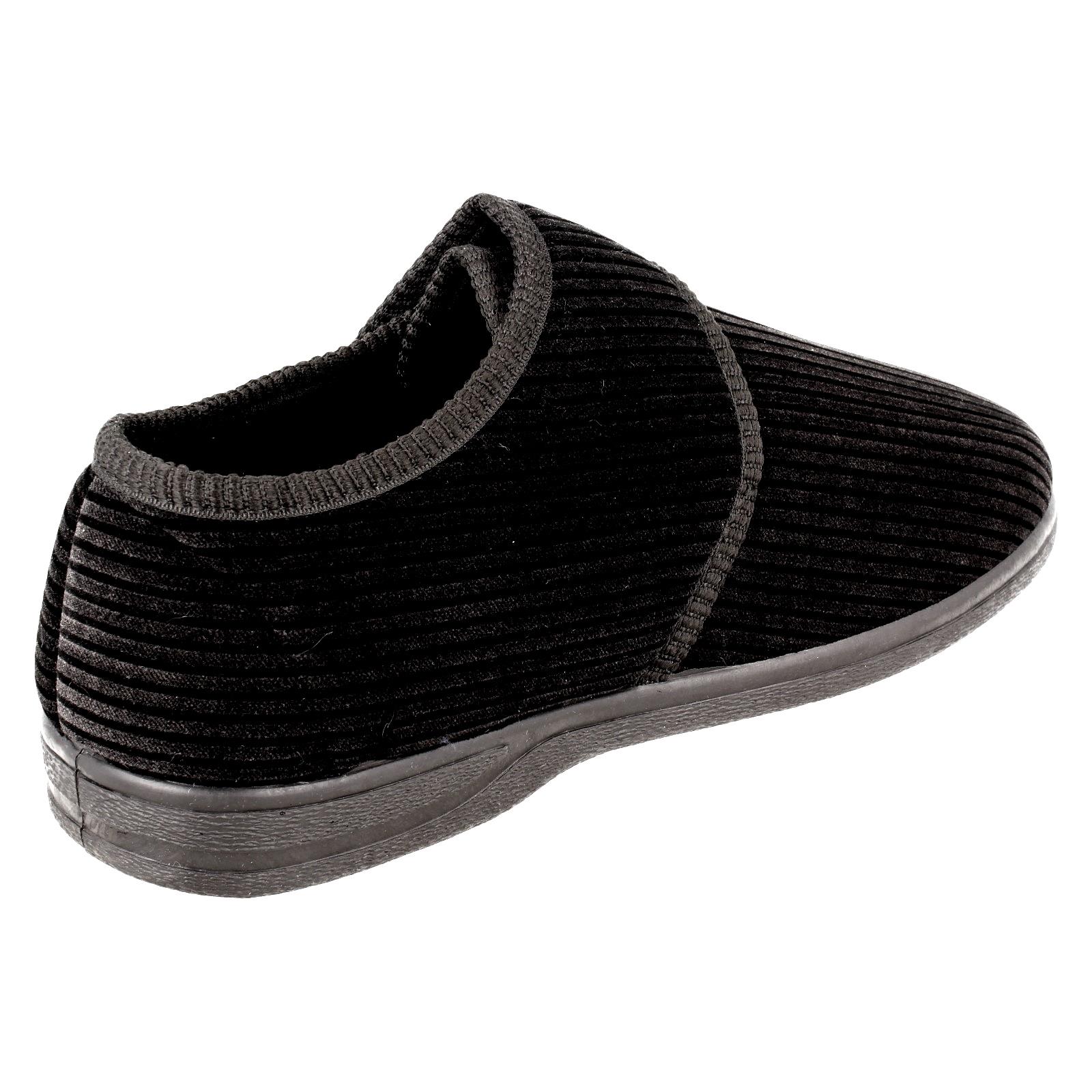 Herren Rosebank Extra Breite Passform Textil Riemenverschluss Indoor Hausschuhe Kevin - Bild 6 von 10