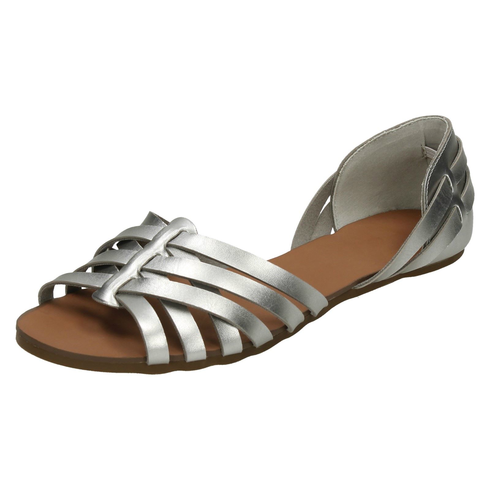 Sandalias Planas Tejidas Con Tiras Spot On Para Dama F0R0051 - Imagen 11 de 28
