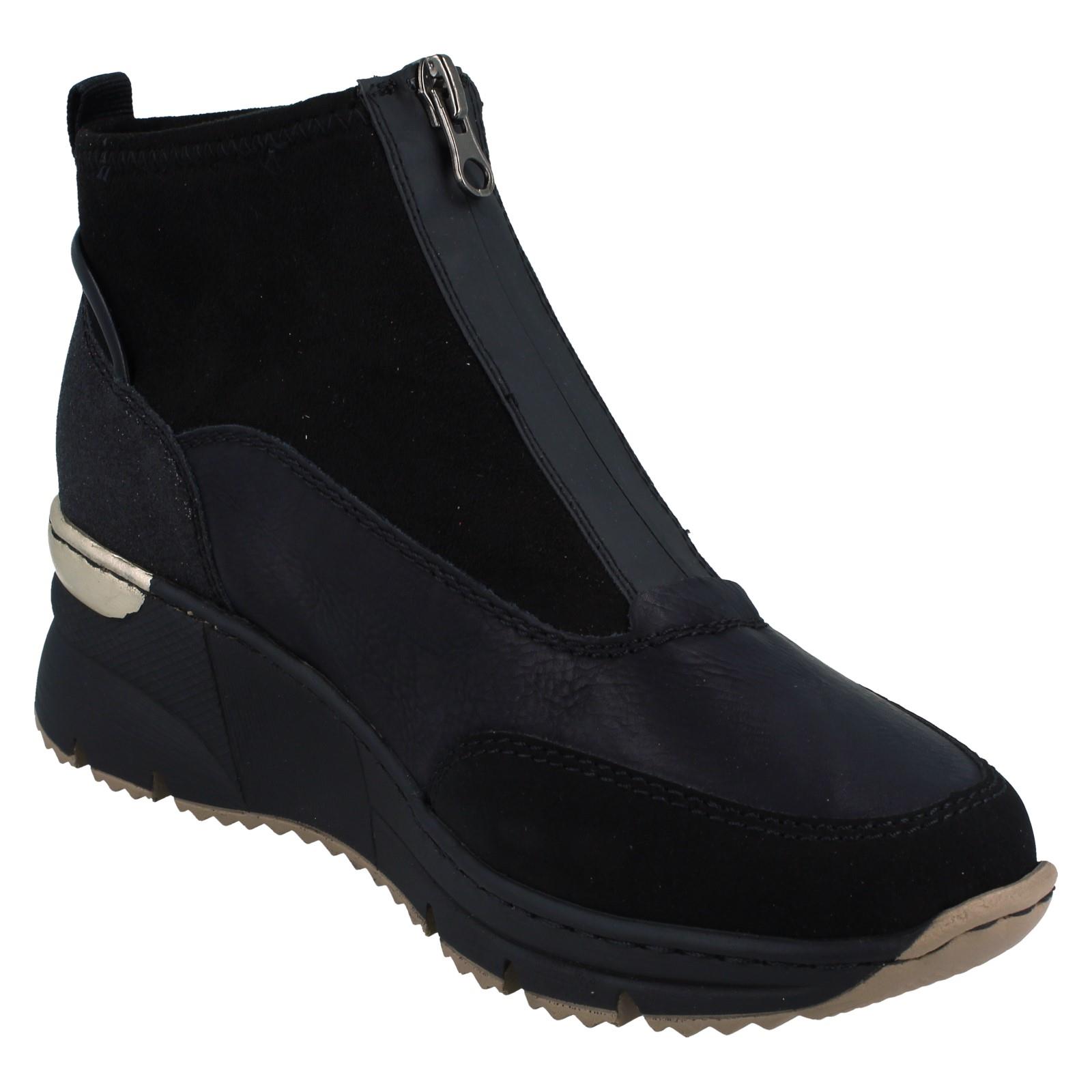 Ladies Rieker Ankle Boots With front Zip 'N6361' - Picture 10 of 10