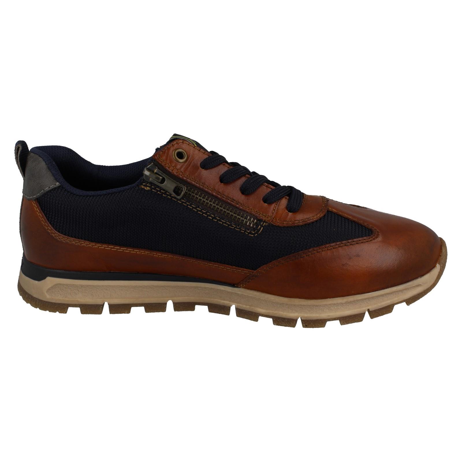 Hommes Rieker Leather Chaussures Décontractées à Lacets avec Côté Éclair B0507 - Picture 7 of 10