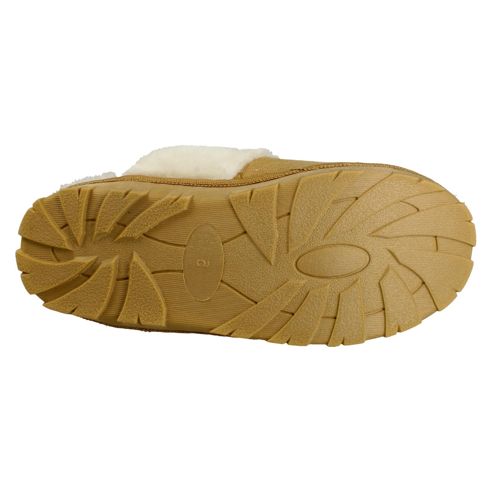 Mujer Spot On Mula Piel Sintética Forrado sin Cordones Ropa Cómoda Pantuflas - Imagen 37 de 46