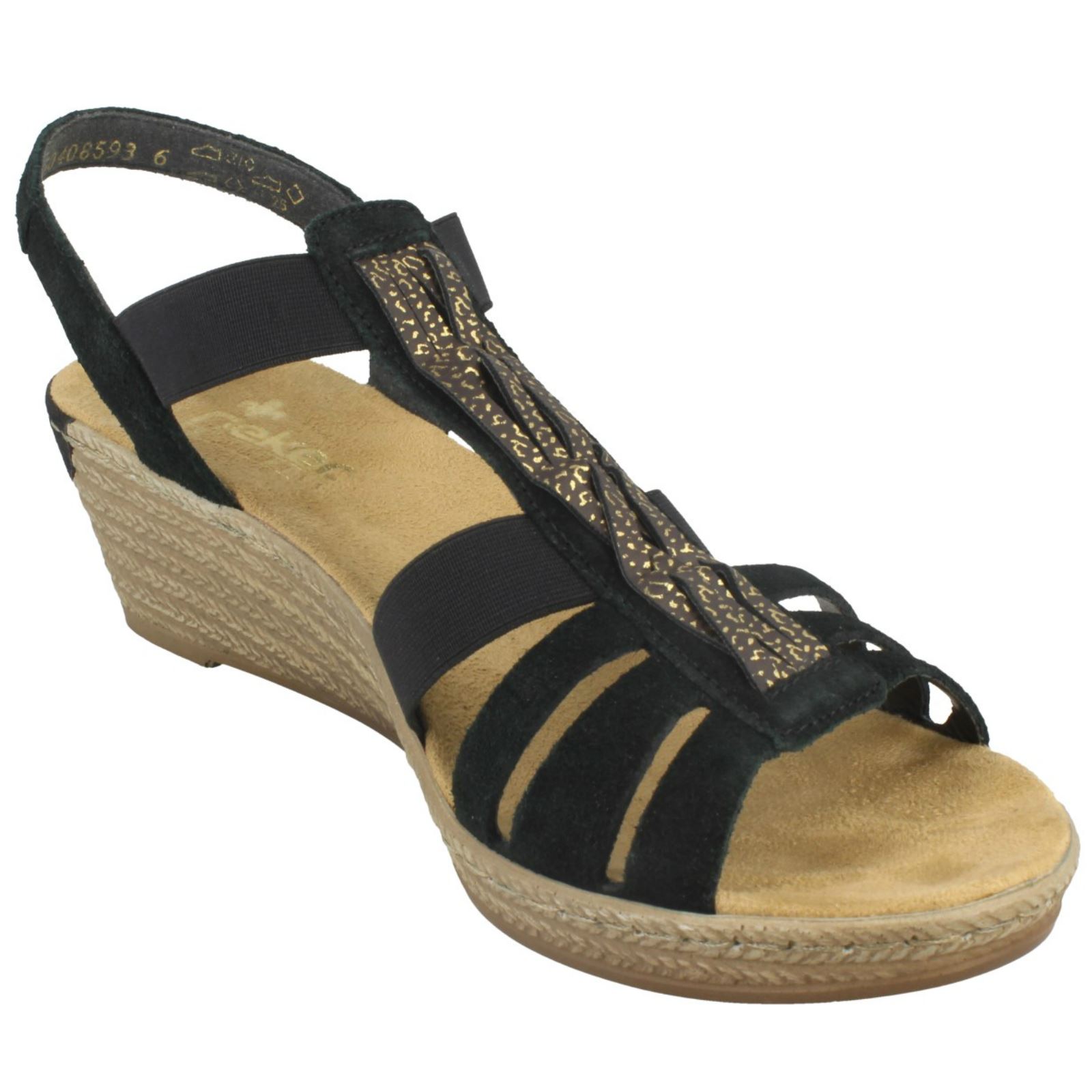 Ladies Rieker 62479 Wedge Summer Sandals | eBay