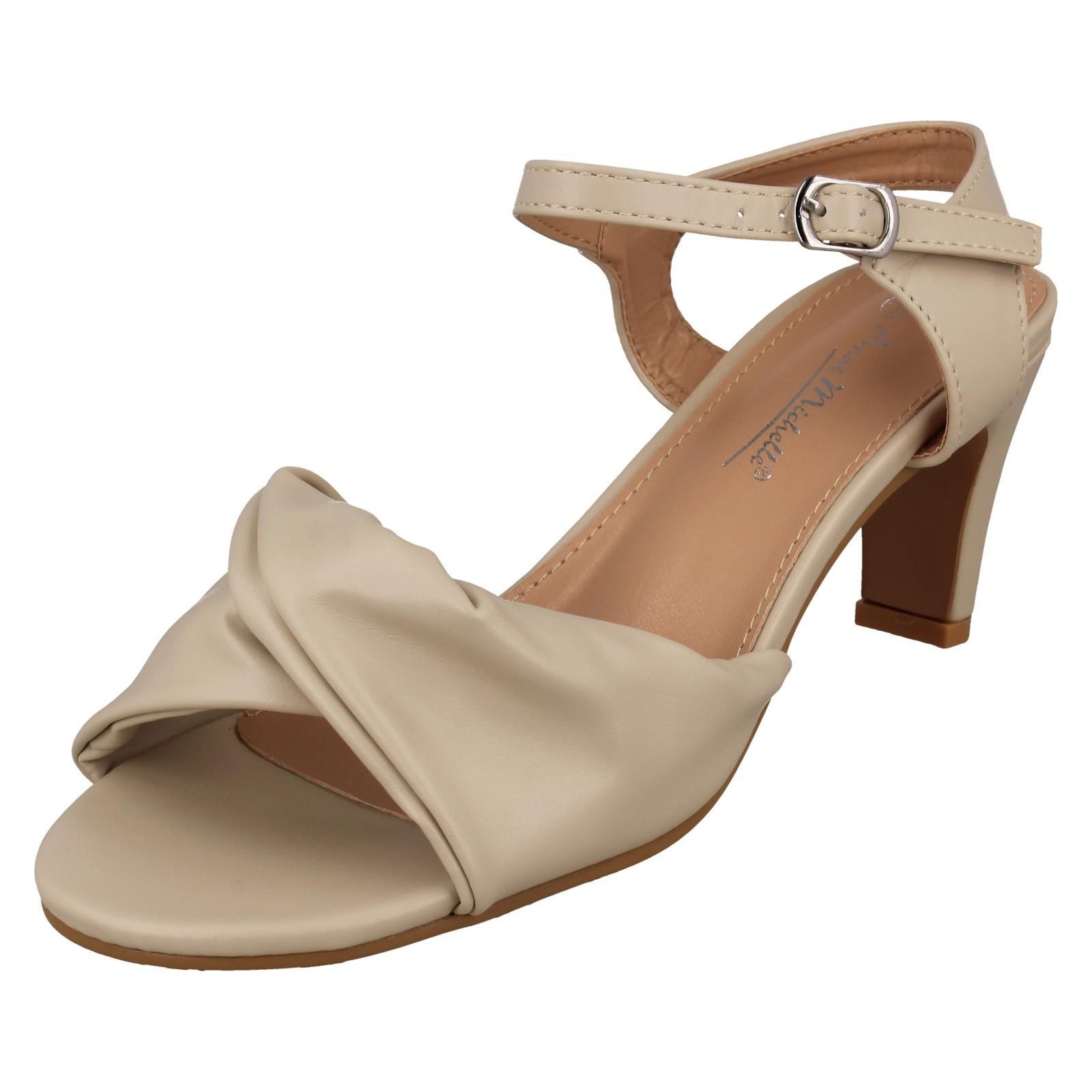 Ladies F1R2111 Anne Michelle Mid Heel Casual Wide Fit Sandals - Picture 20 of 46
