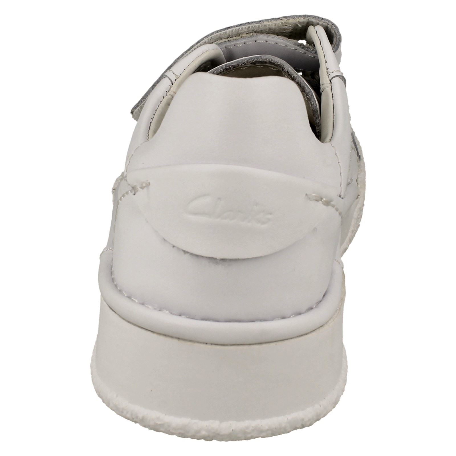 Ladies Clarks Leather Hook & Loop Casual Everyday Trainers Shoes CraftCup Strap - Picture 14 of 19