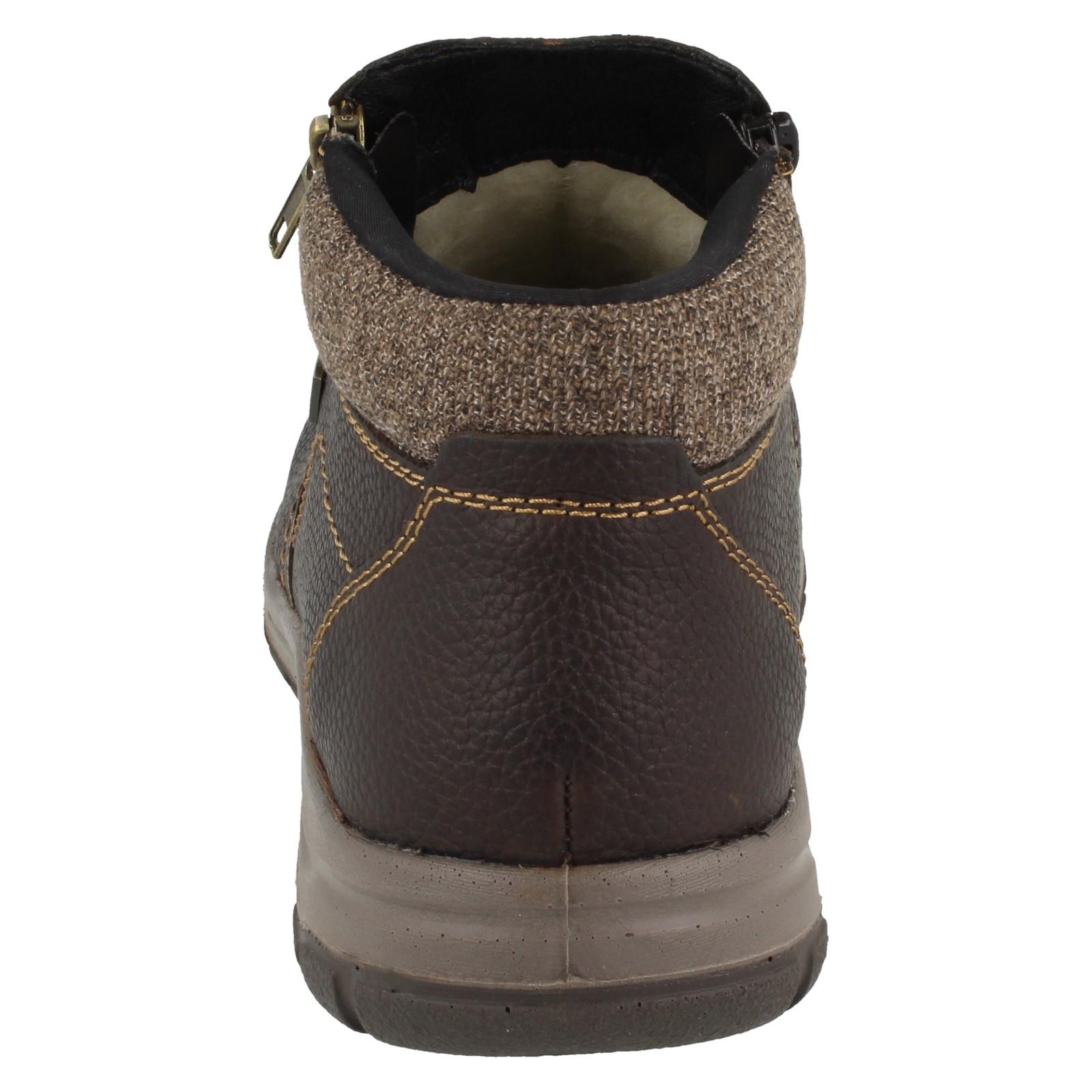 Herren Rieker Leder Wide Fit Stiefeletten mit Doppelreißverschluss und Rieker Tex 03660 - Bild 9 von 10