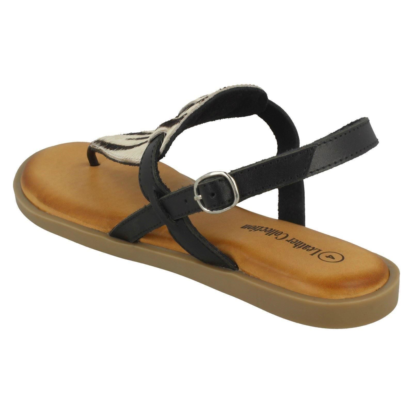 Ladies Leather Collection Animal Print "Sandals" - Picture 4 of 28