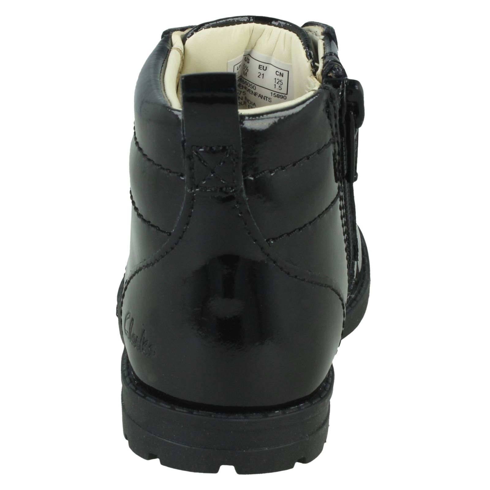 Mädchen Clarks Reißverschluss Stiefeletten Dabi Spitze - Picture 17 of 28