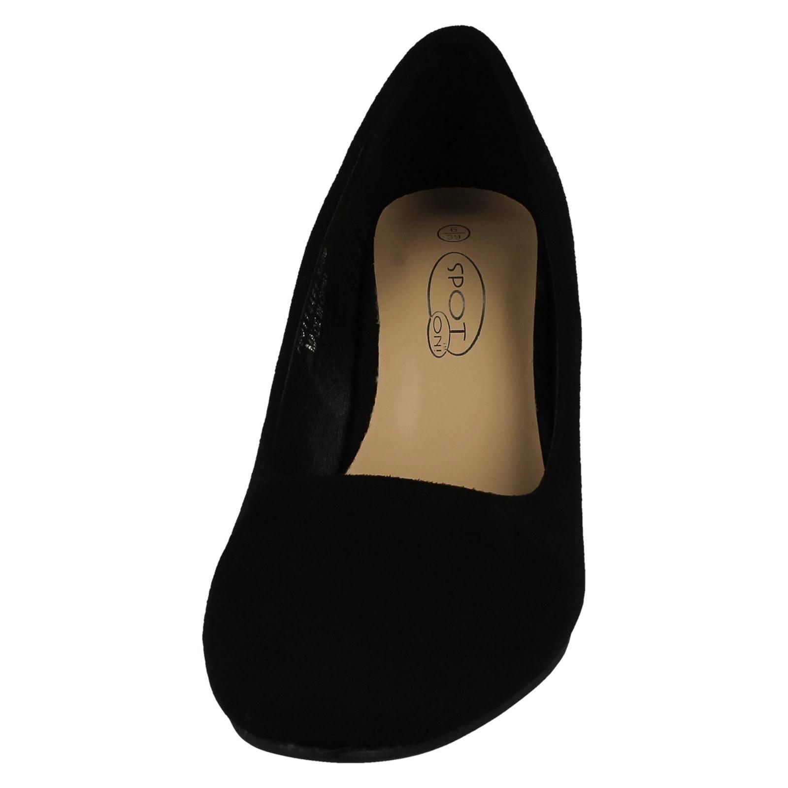 Elegantes zapatos de corte con tacón de cuña para damas Spot On F9R0114 - Imagen 9 de 28