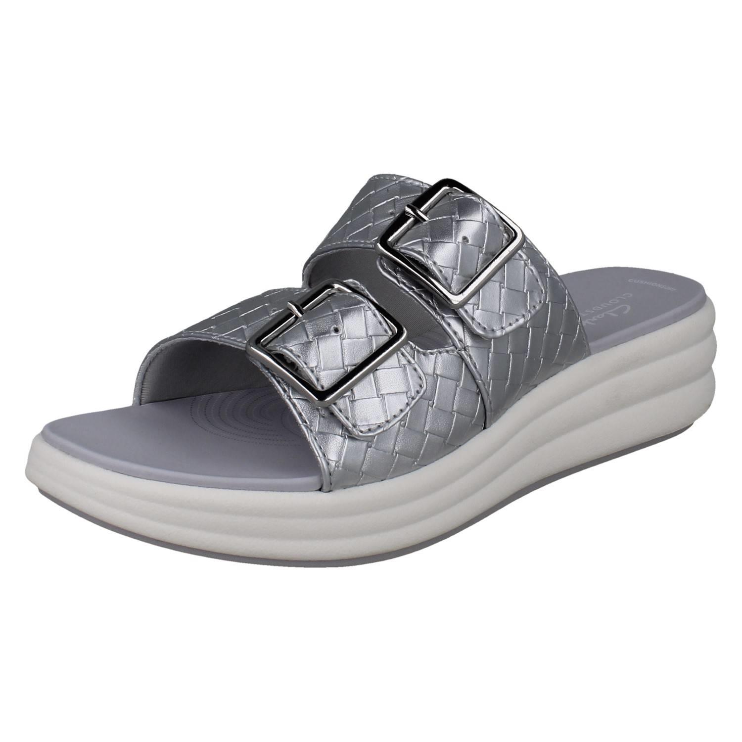 Mujer Clarks Cloudsteppers Sintético Tejido Hebilla Sandalias: Drift Hebilla - Imagen 11 de 19