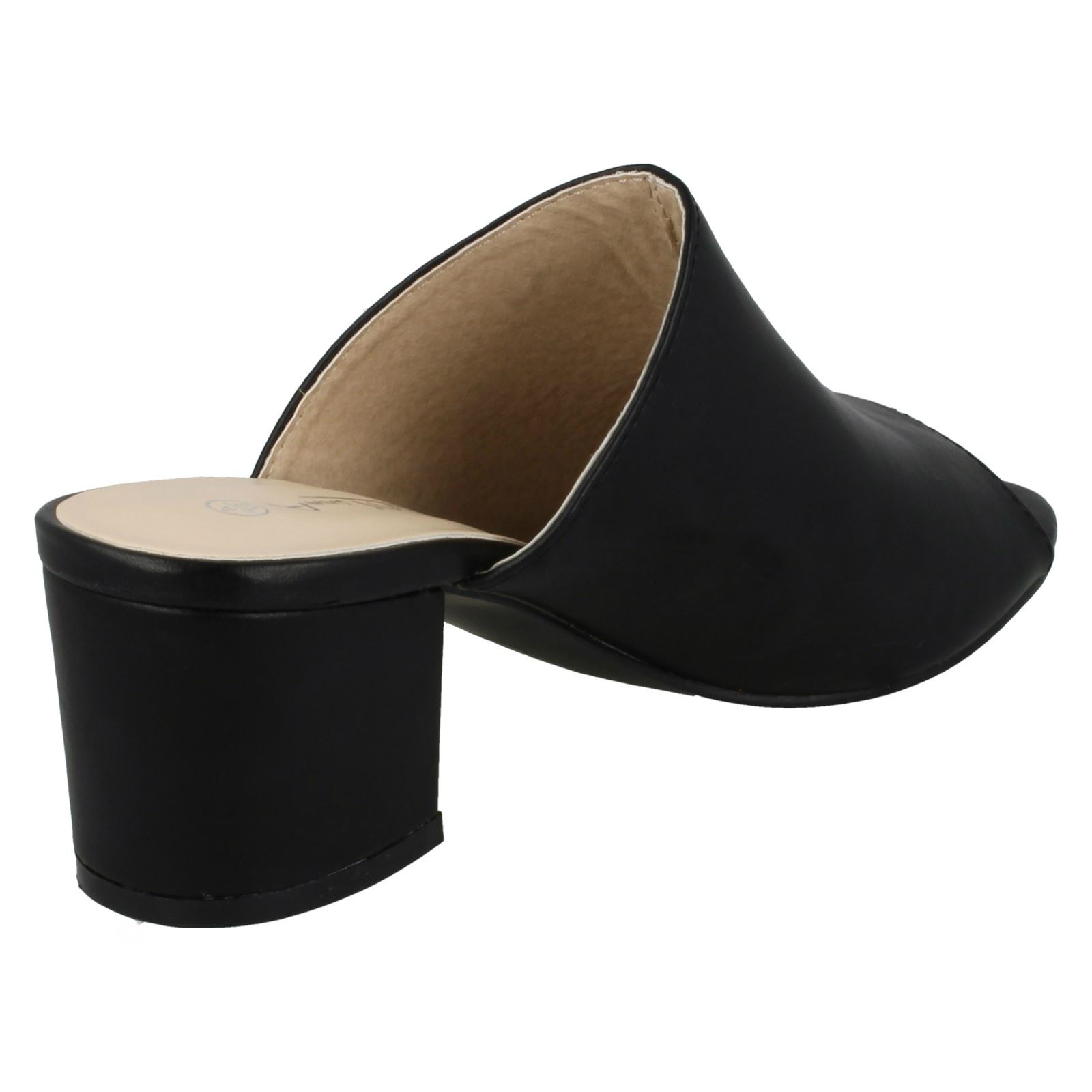 Ladies Anne Michelle Chunky Heel Mule Sandals 'F1R0664' - Picture 8 of 28