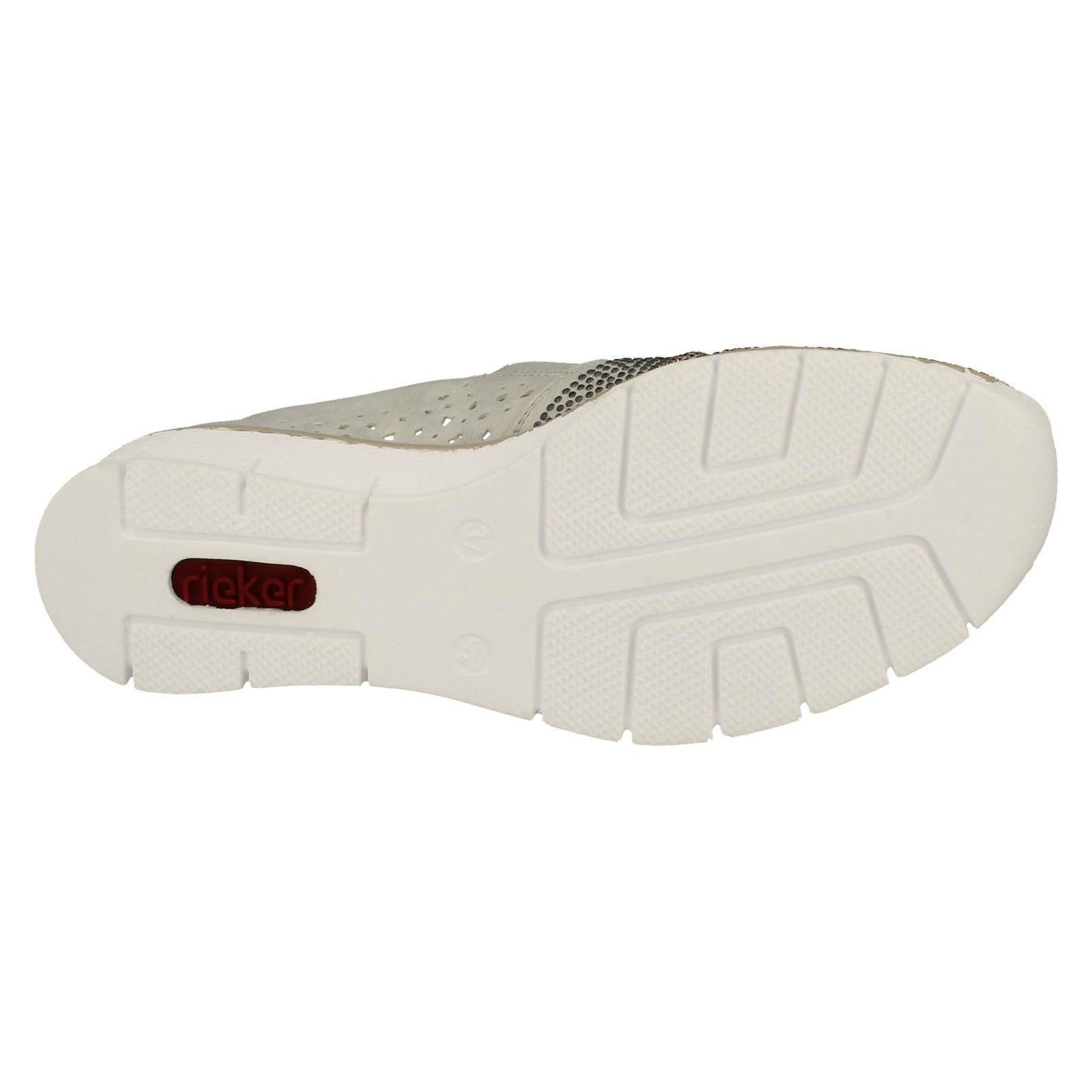 Ladies Rieker Slip Slip Slip On Flat Low Wedge Loafer Style Stud Pattern shoes 537T1 b7e939 Ladies Rieker Slip Slip Slip On Flat Low Wedge Loafer Style Stud Pattern shoes 537T1 b7e939