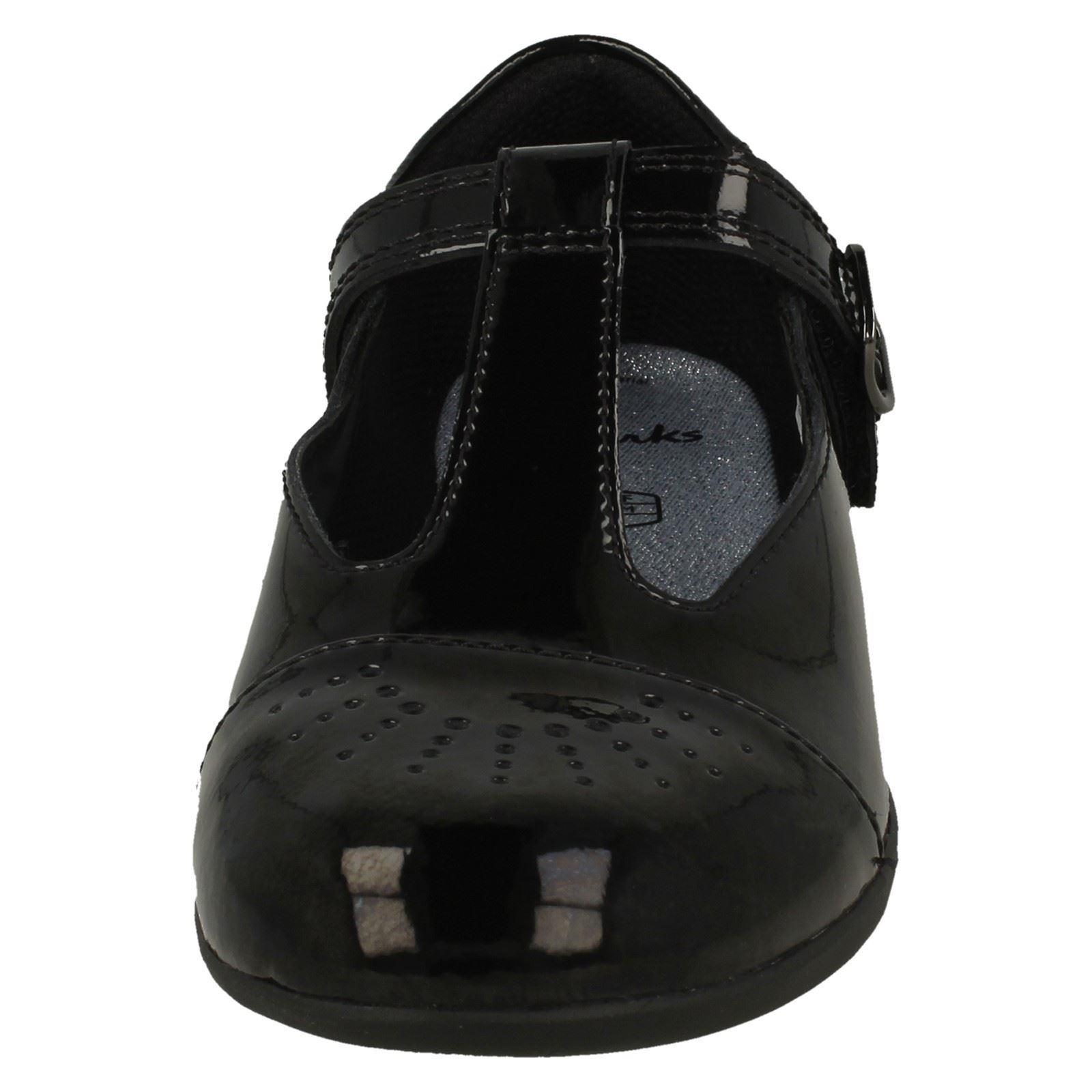 Girls Clarks Smart Laser Detailed T-Bar Shoes Scala Spirit K - Picture 9 of 10