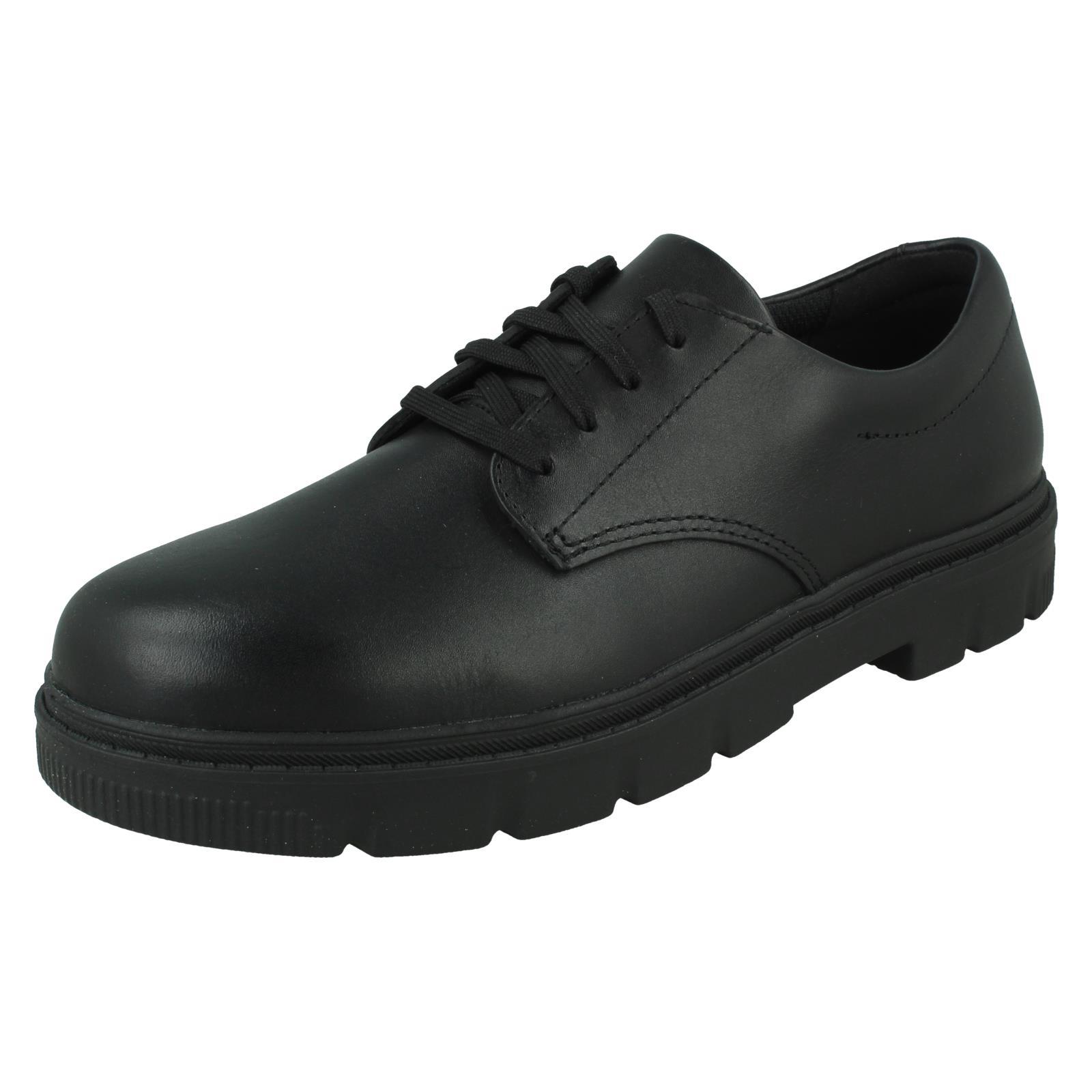 Boys Clarks Lorcam Loop Y Chunky Sole School Shoes - Picture 2 of 10