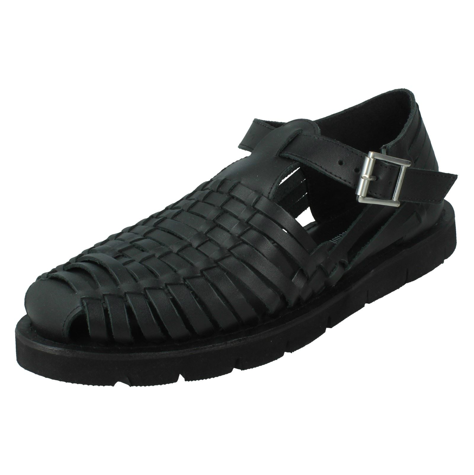 weaved leather sandals