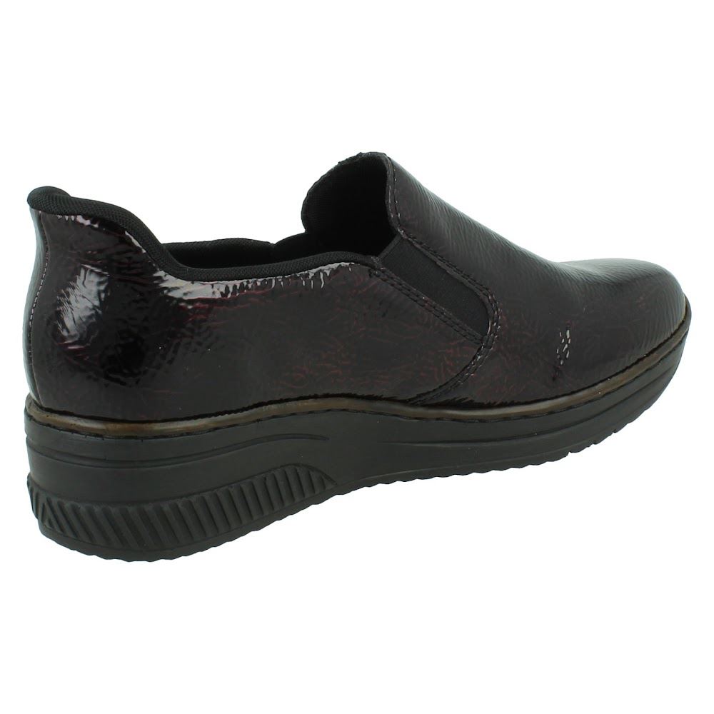 Ladies Rieker Wedge Sole Casual Square-Toe Slip On Shoes - 48761 - Picture 24 of 28