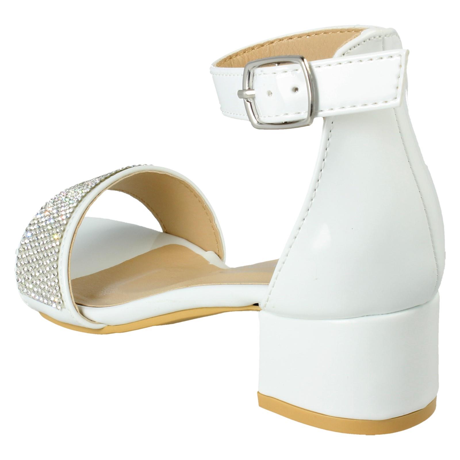 Girls Spot On Formal Heeled Sandals H1R126 - Picture 13 of 19