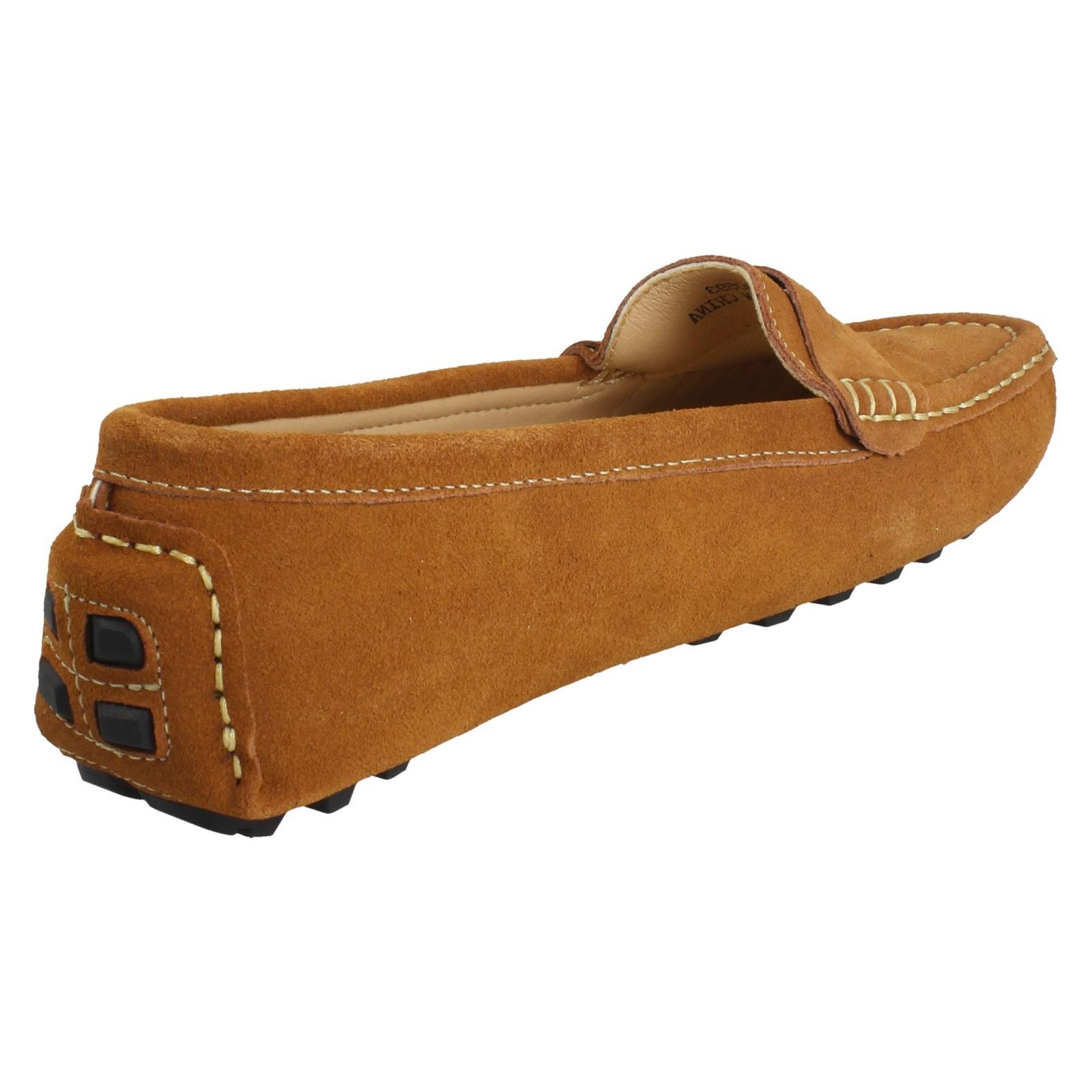 Ladies Down To Earth Suede Leather Slip On Moccasins F8R0593 - Picture 15 of 19