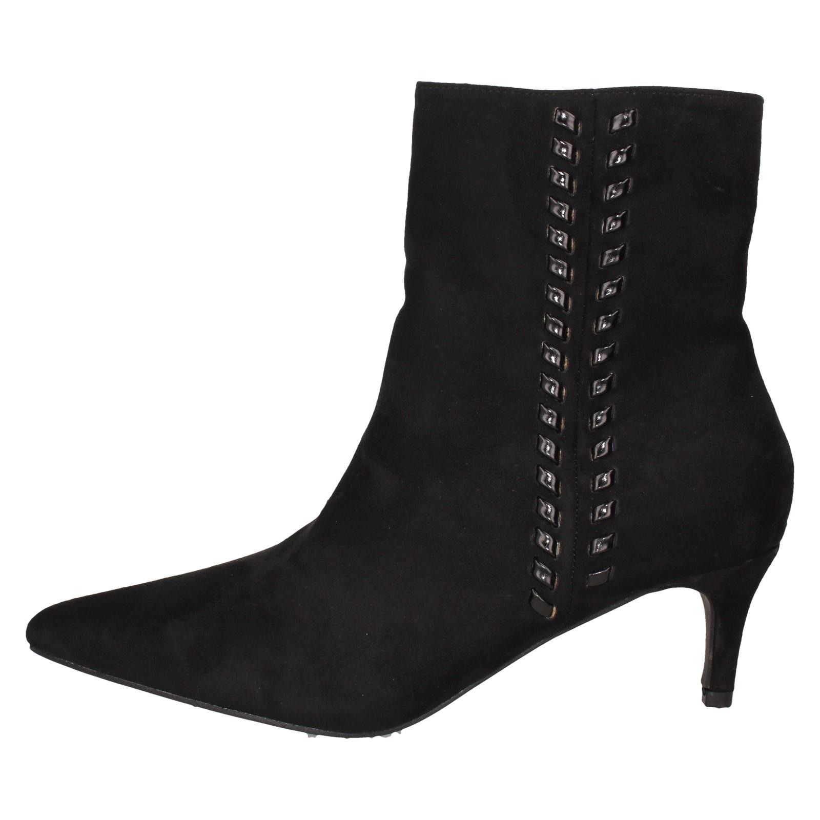 Ladies Collection Mid Heel Pointed Toe Ankle Boots 'F5R1222' - Picture 3 of 19