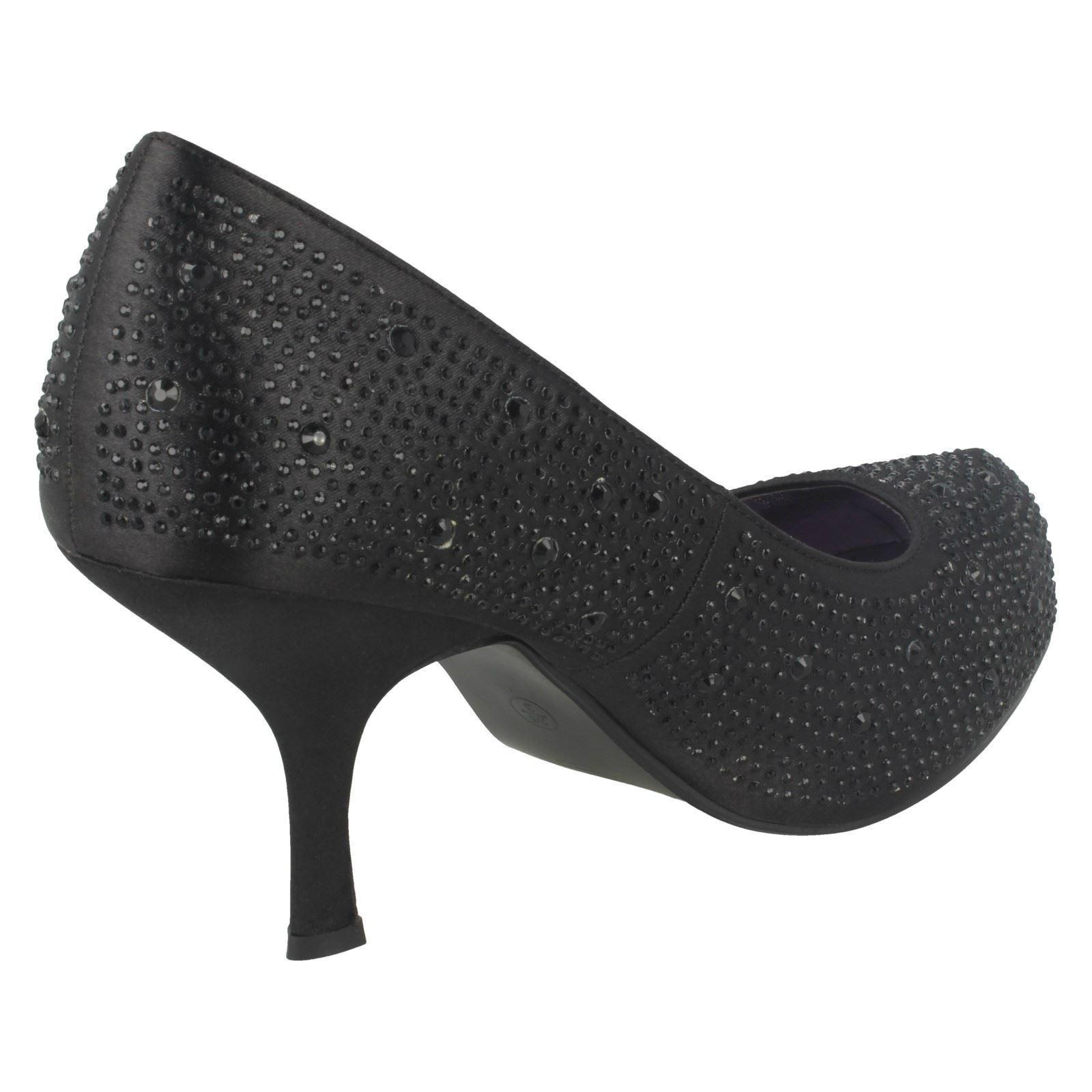 Ladies Anne Michelle Satin Beaded 'Court Shoes' Ladies Anne Michelle Satin Beaded 'Court Shoes'