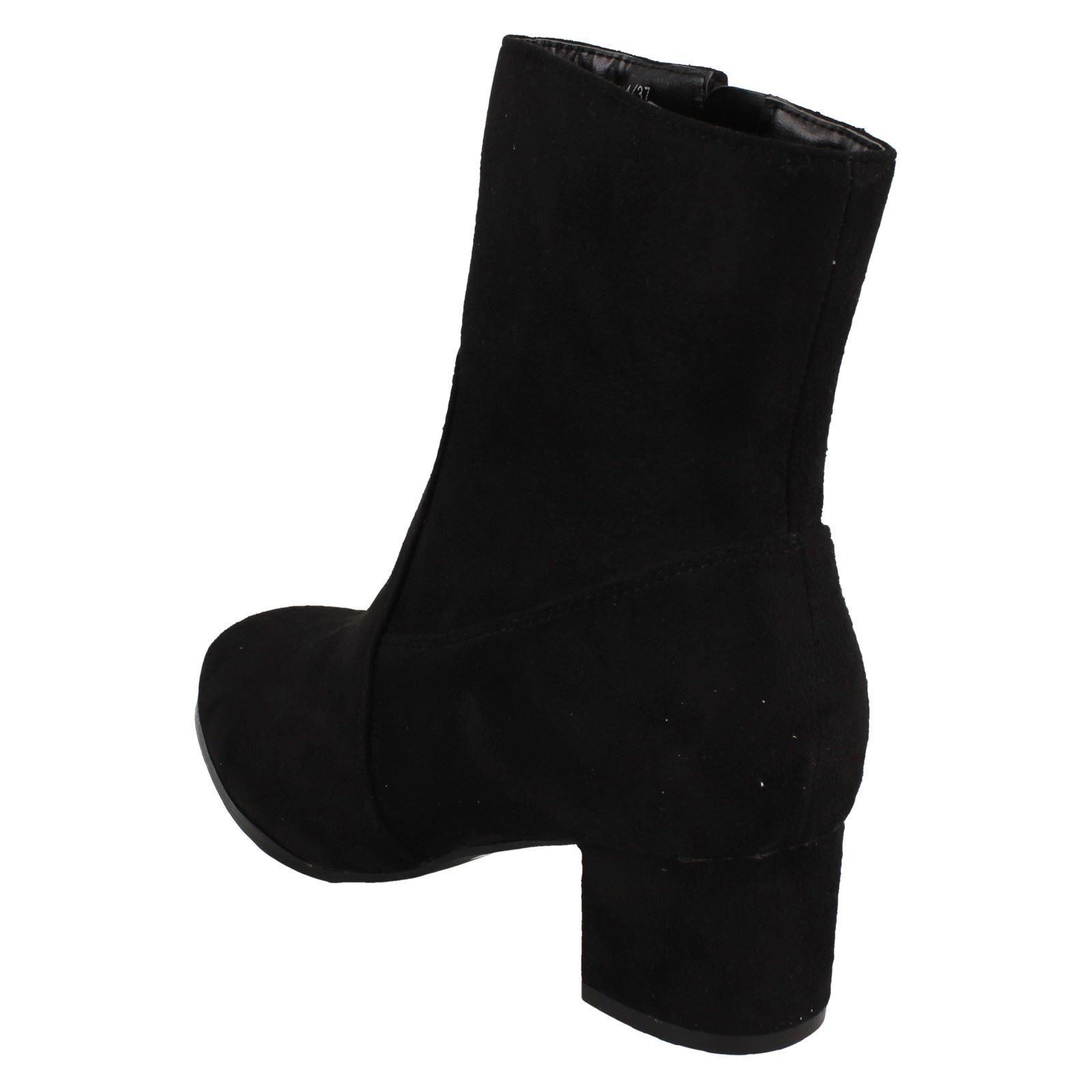 Botas al tobillo sintéticas informales con cremallera para dama F5R1086 - Imagen 4 de 10