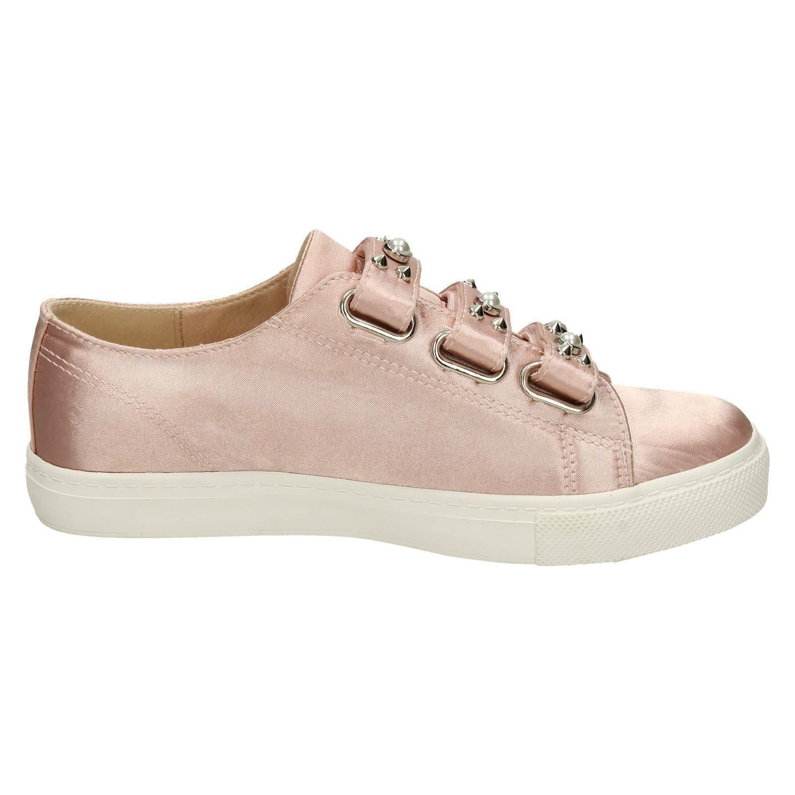 Ladies Spot On Pearl - Strap Trainers F8R0359 - Picture 24 of 28