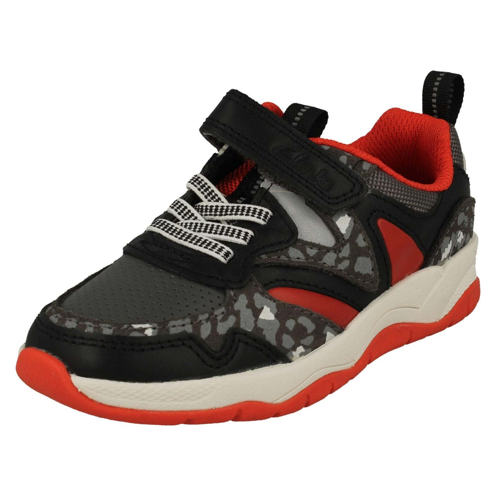 Childrens Clarks Stylish Big Cat Inspired Claw Detailed Trainers Clowder Run K - Picture 21 of 29