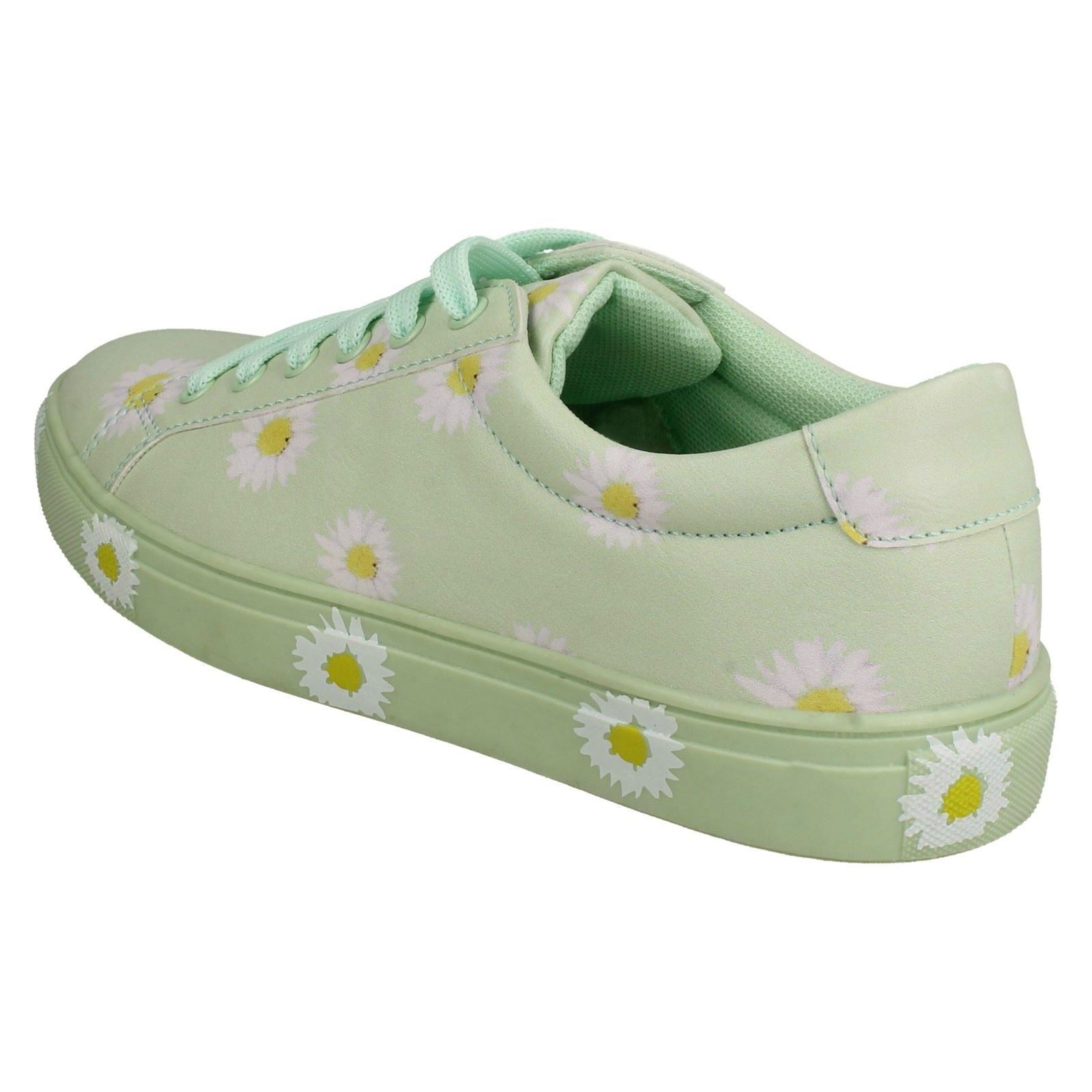Ladies Spot On Daisy Print Pumps, Trainers F8R0348 - Picture 4 of 28