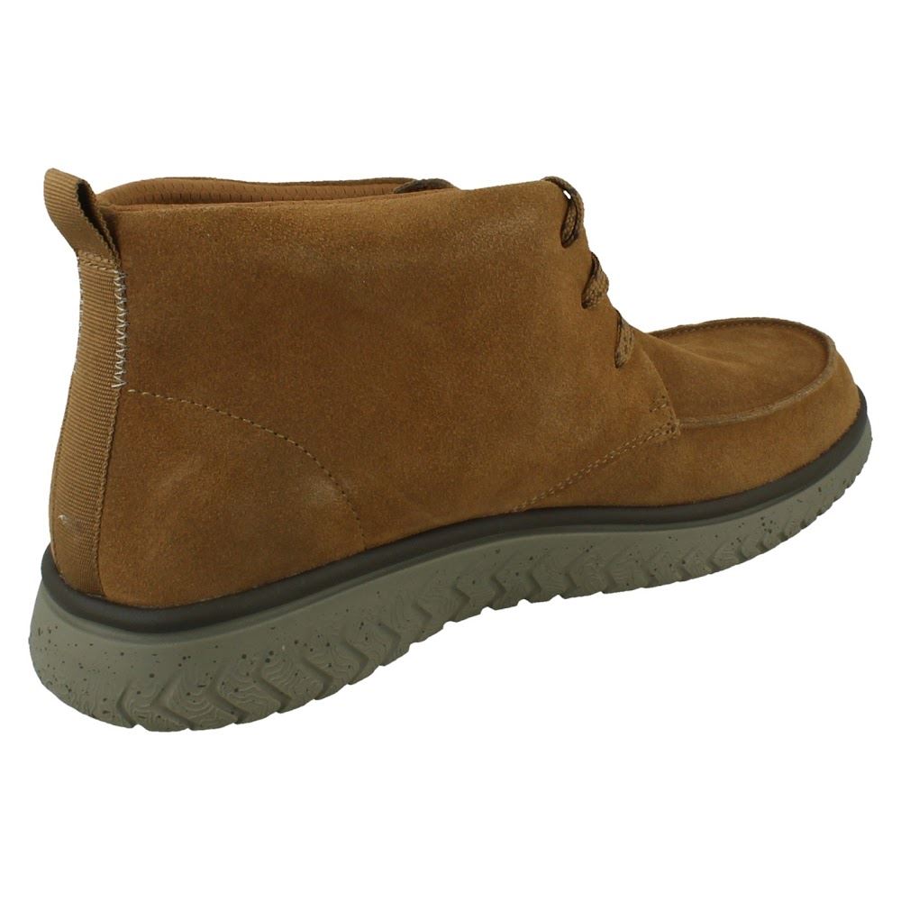 Mens Clarks Suede Leather Moccasin Lace Up Smart Casual Boots: RelaxLite Moc - Picture 15 of 19