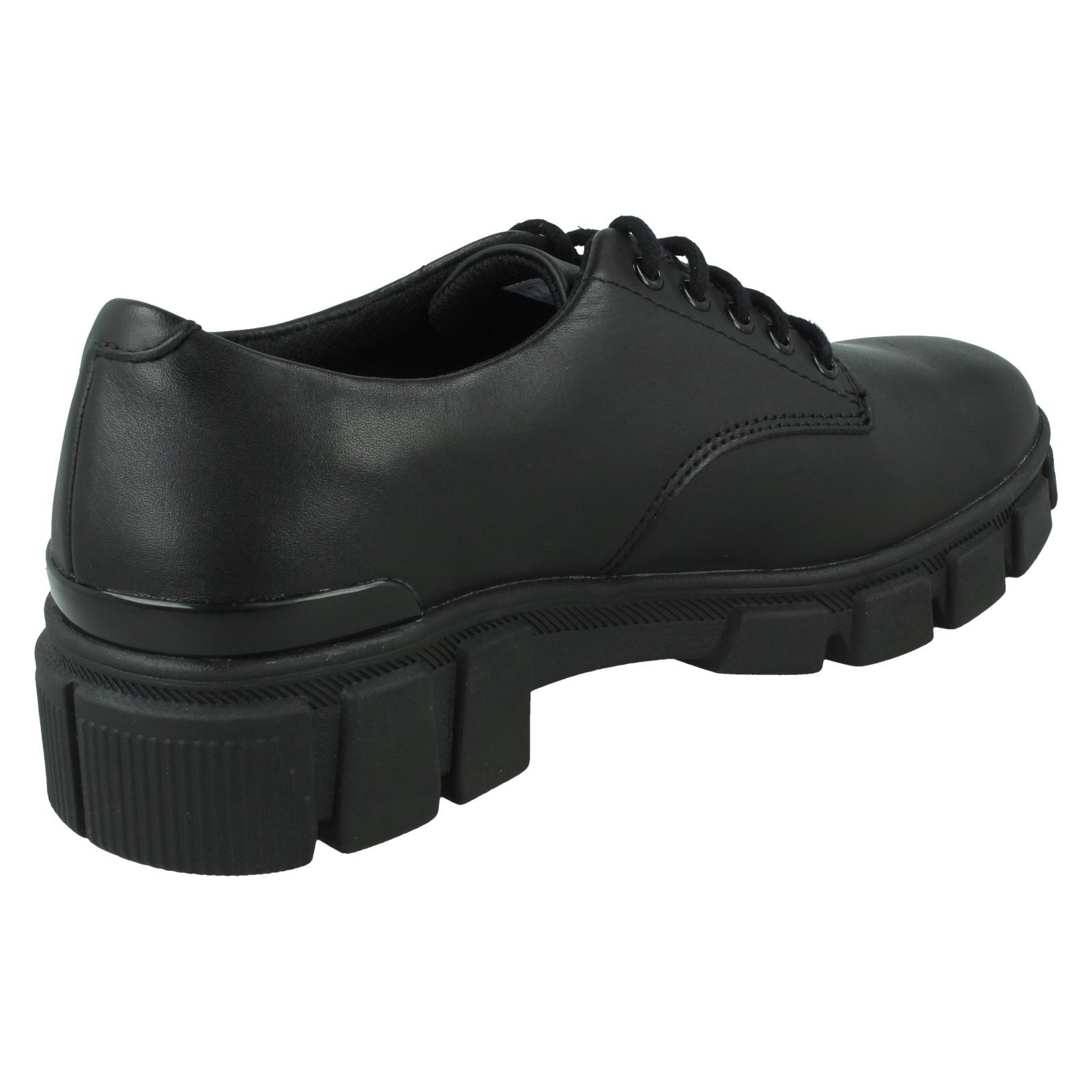 Senior Girls Clarks Leather Chunky Sole School Shoes Evyn Lace Y - Picture 6 of 19