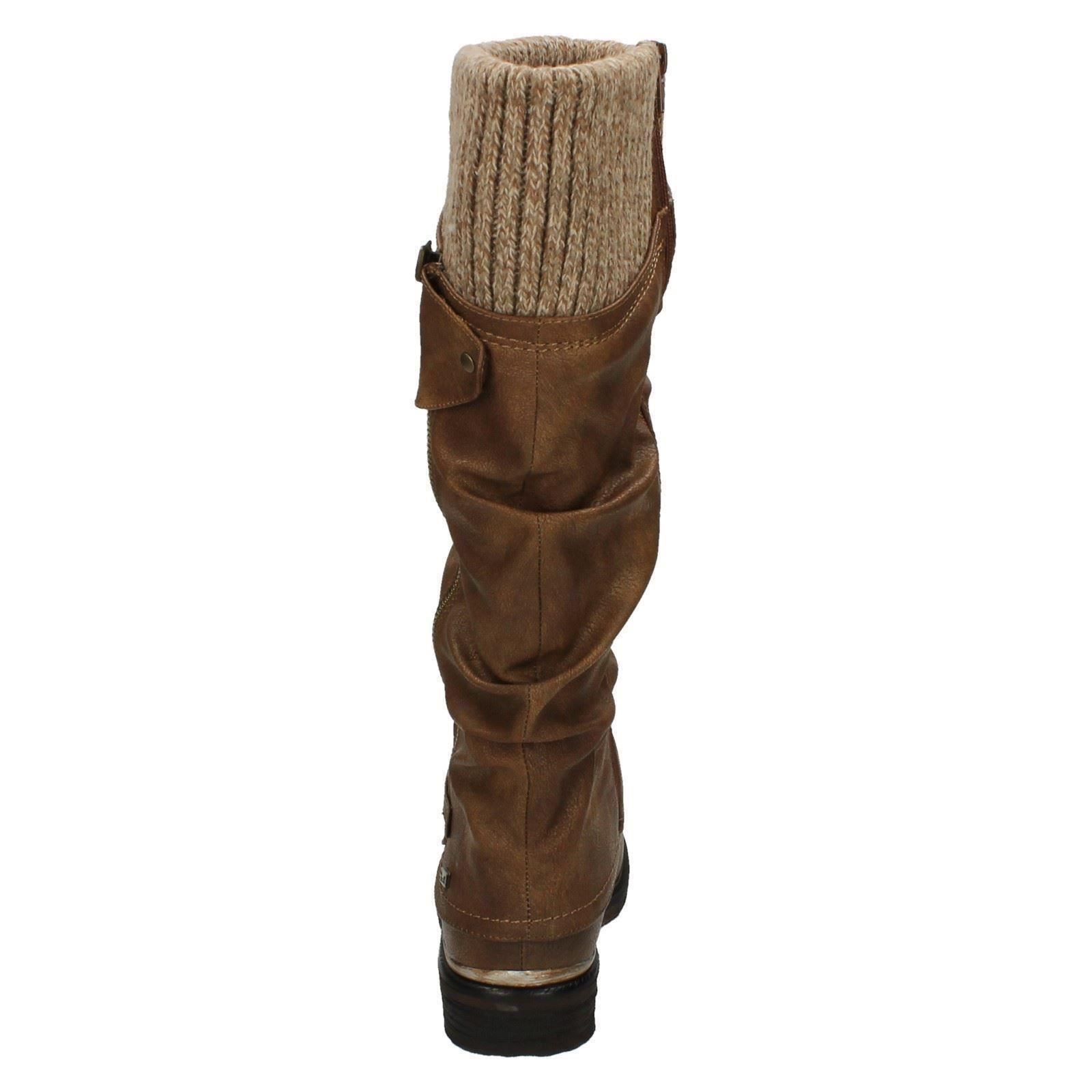 98956 Weather Ladies All Casual Brown Rieker Boots Long UUYwSqZ