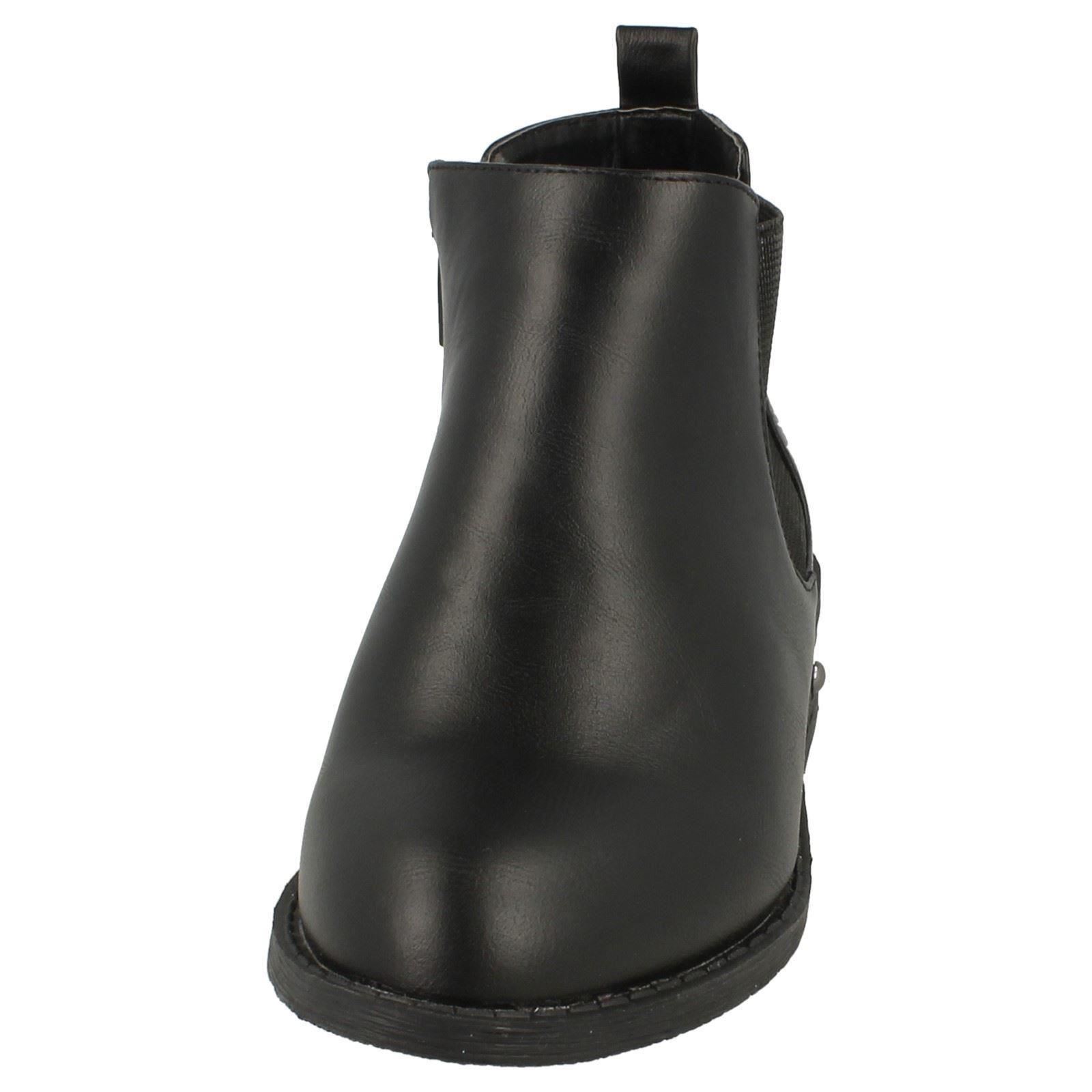 'Girls Spot On' Chelsea Style Ankle Boots - H5R038 - Picture 8 of 10