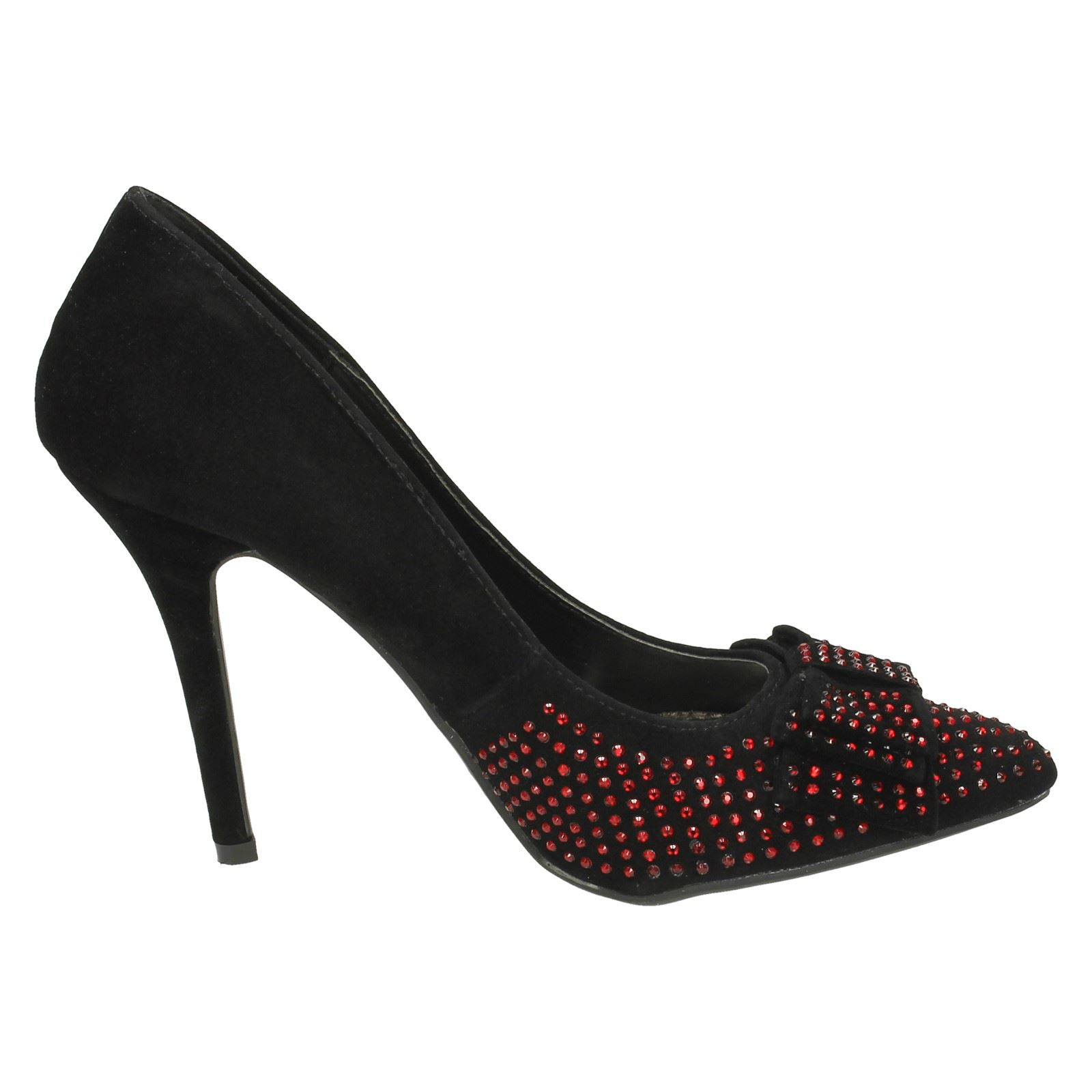 Anne Michelle Ladies Diamante Bow Detail Party Shoes - Picture 25 of 28