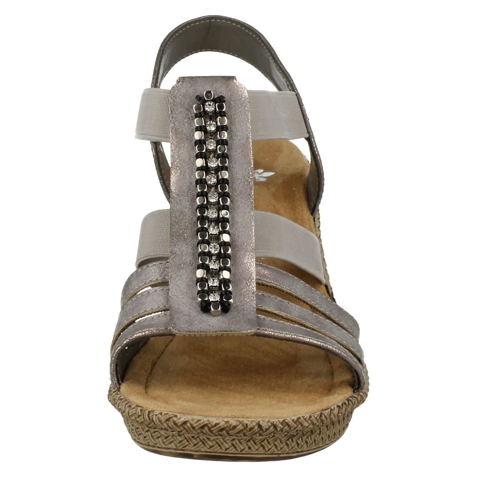 Ladies Rieker 66584 Heeled Sandals Sandals Sandals 5b00fe Ladies Rieker 66584 Heeled Sandals Sandals Sandals 5b00fe