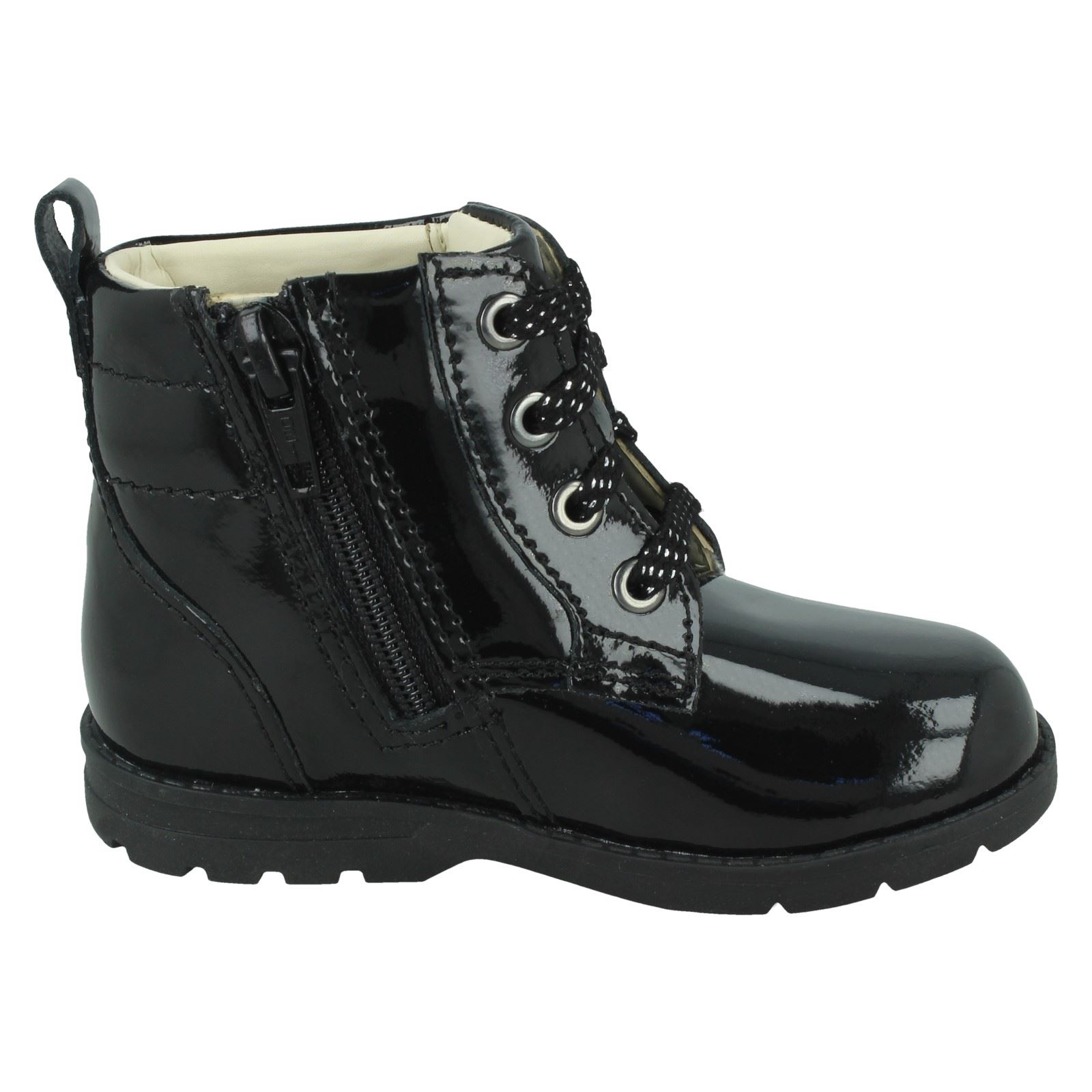Mädchen Clarks Reißverschluss Stiefeletten Dabi Spitze - Picture 12 of 28