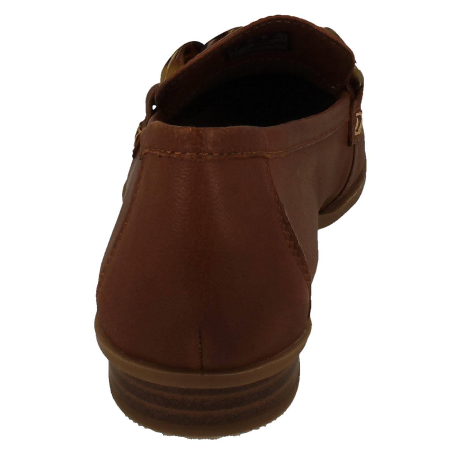 Mujer Clarks Cuero Suave Punta Cuadrada Mocasines Estilo Smart Zapatos: Sarafyna - Picture 50 of 55