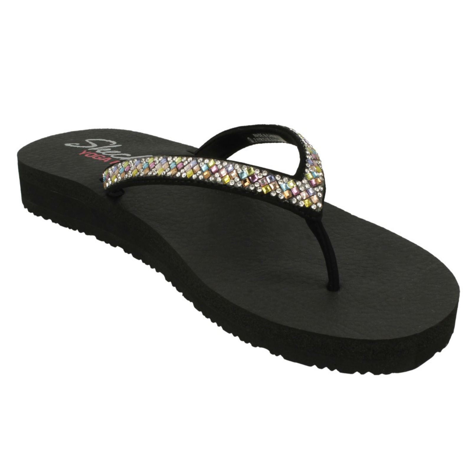 skechers diamante toe post sandals