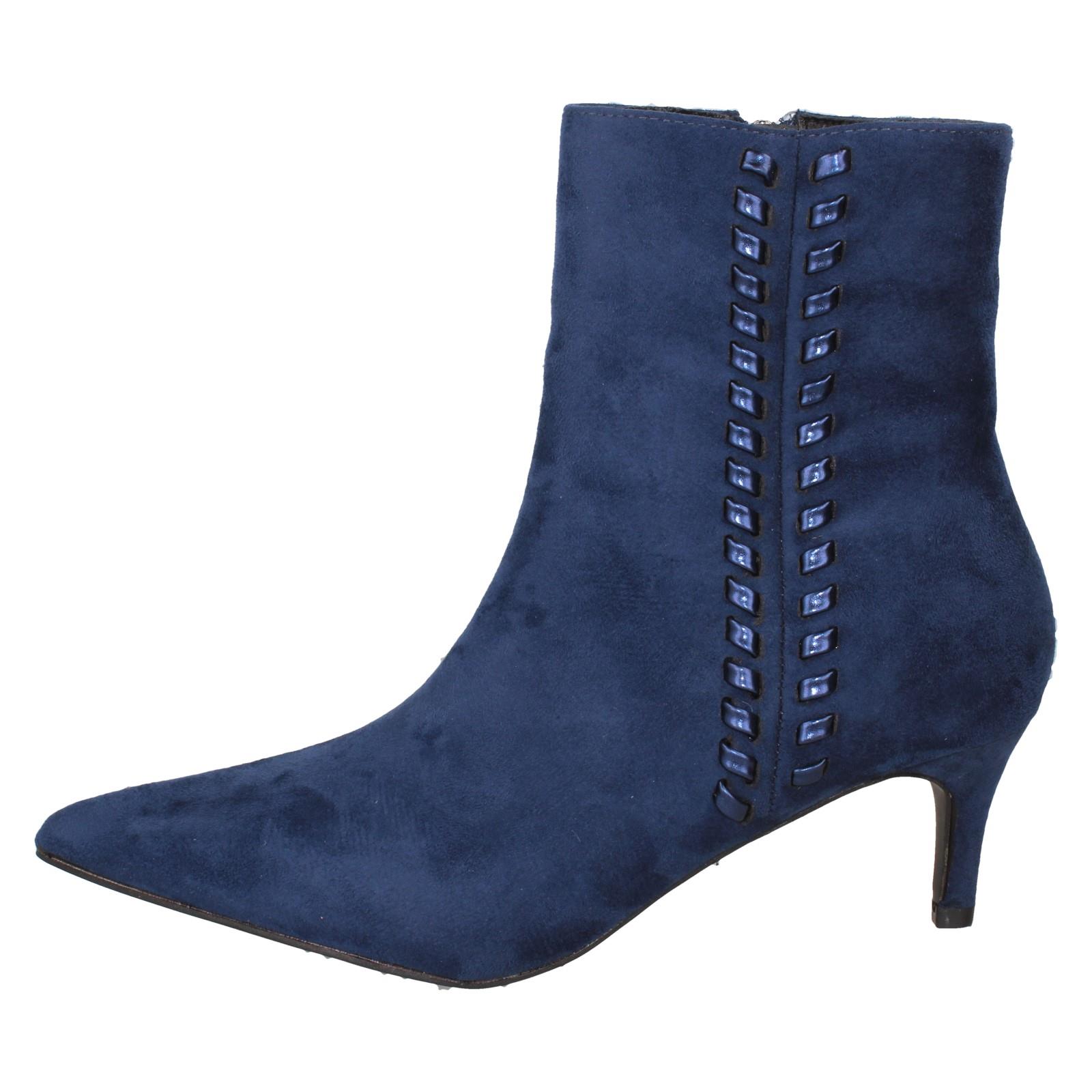 Ladies Collection Mid Heel Pointed Toe Ankle Boots 'F5R1222' - Picture 12 of 19