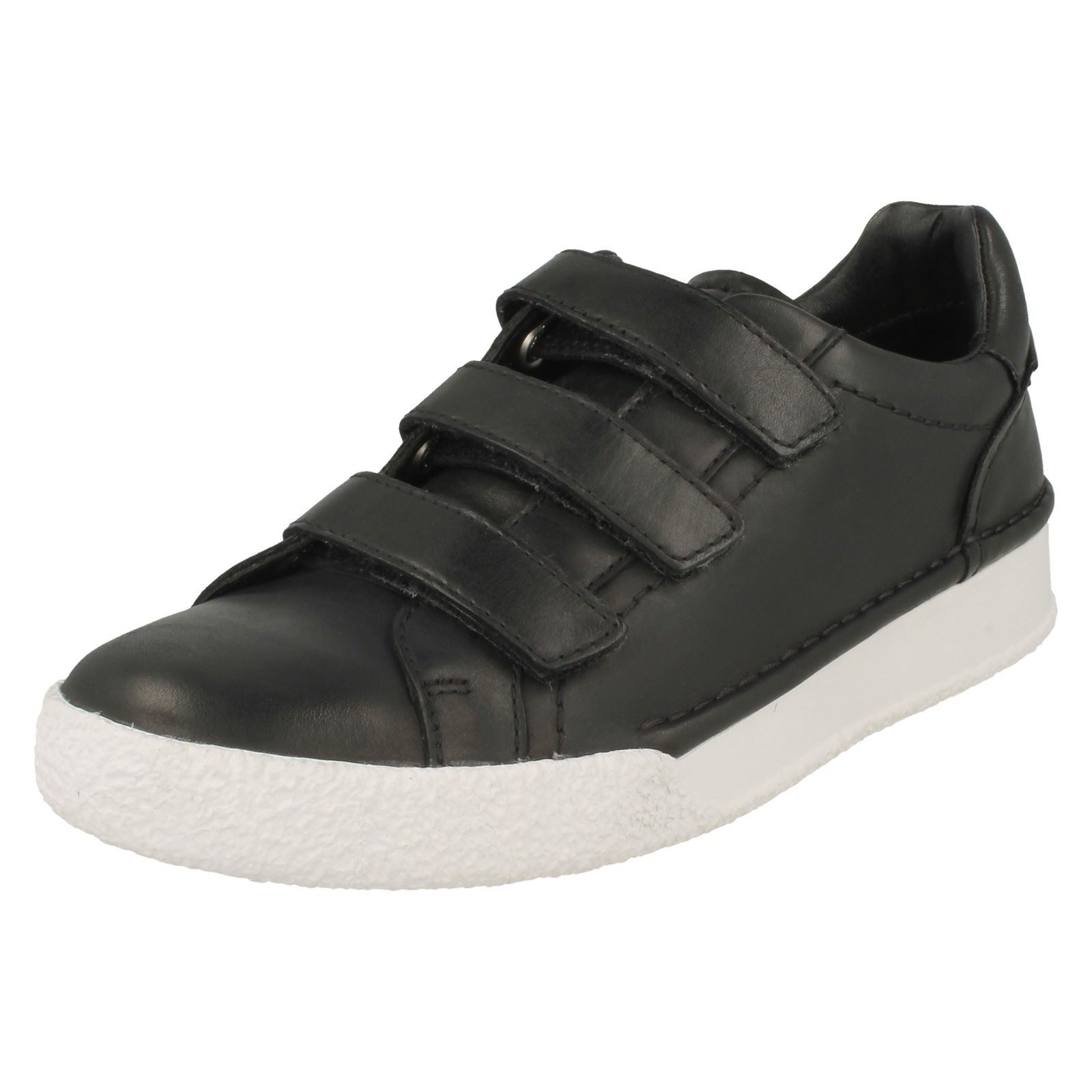 Ladies Clarks Leather Hook & Loop Casual Everyday Trainers Shoes CraftCup Strap - Picture 2 of 19