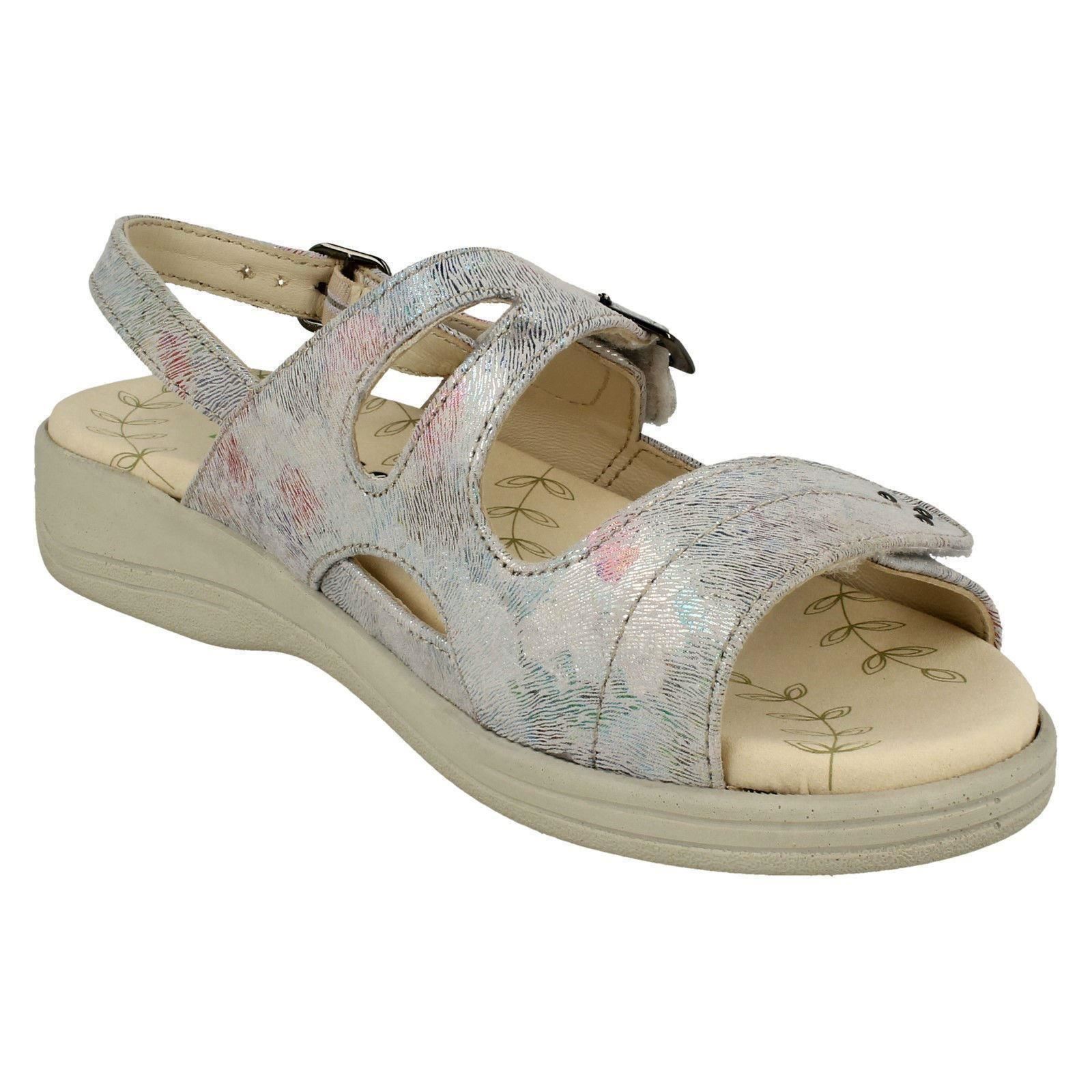 Ladies Padders Extra Wide Fit Buckled Slingback Leather Sandals Sunray | eBay