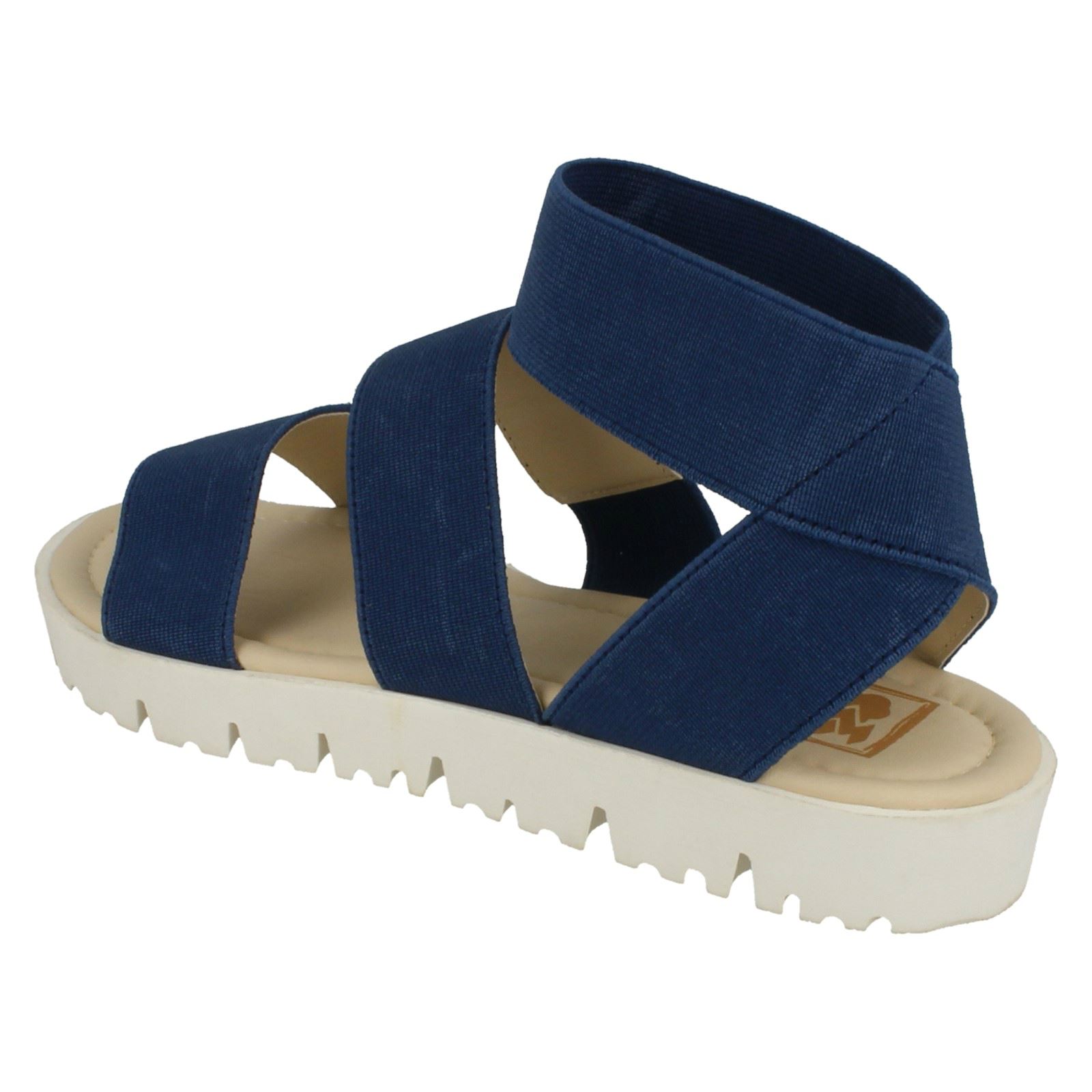 Ladies Elasticated Flat Sandals *Down To Earth* | eBay