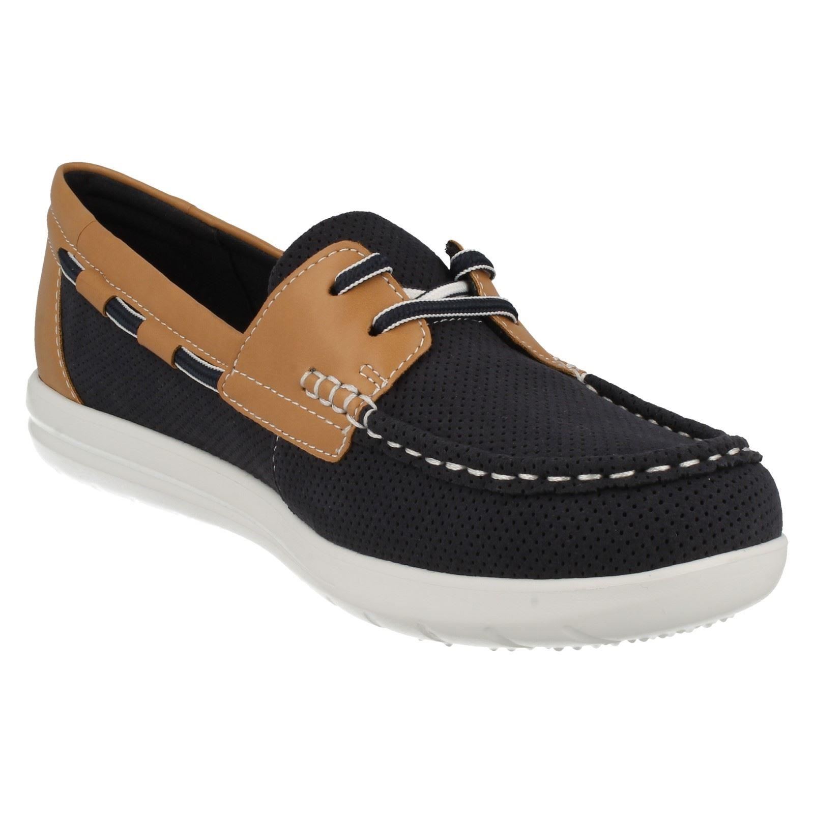 Ladies Cloud Steppers By Clarks Lace Up Deck Shoes Jocolin