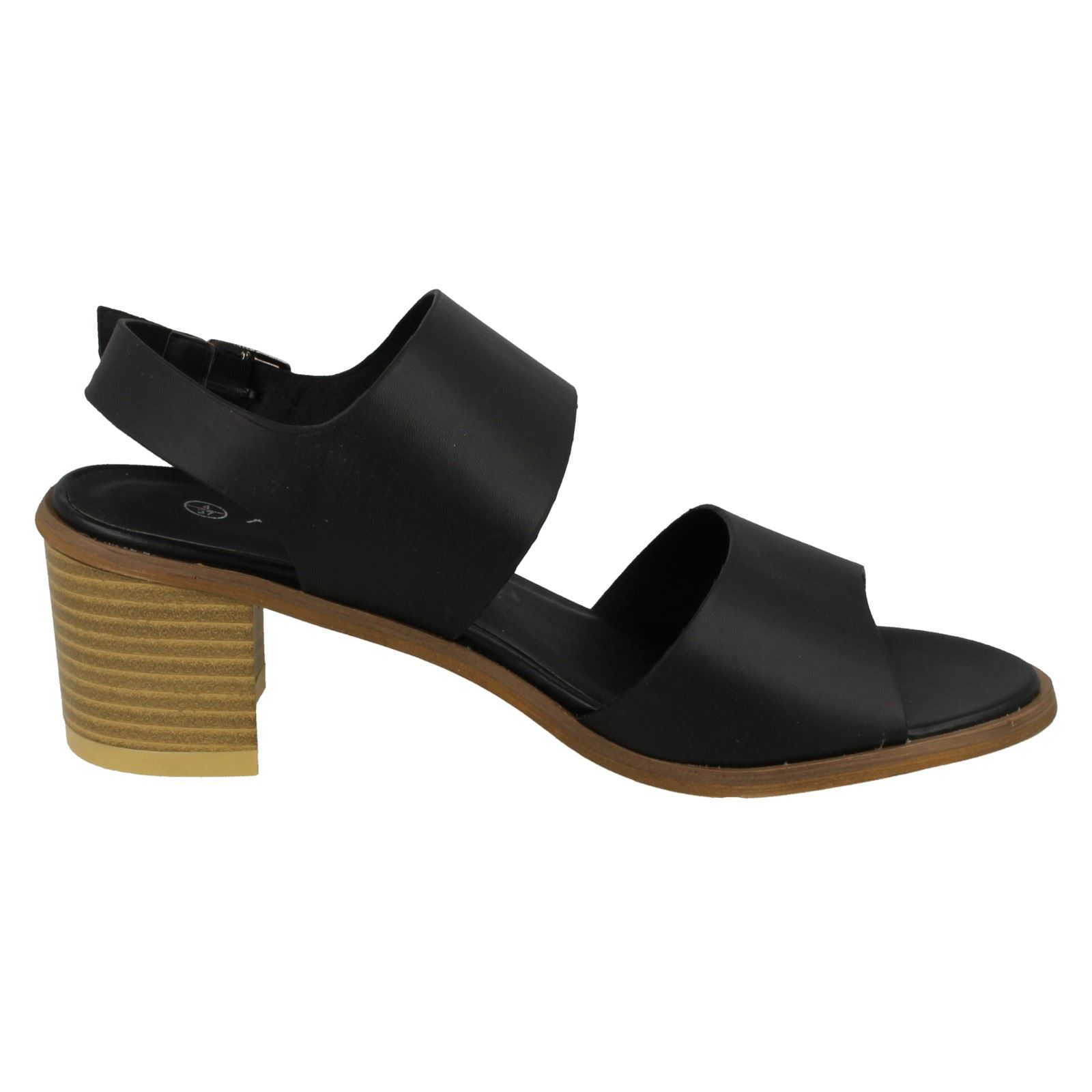 Ladies Anne Michelle Ankle Strap Casual Sandals With A Buckle Fastened Strap - Picture 10 of 28