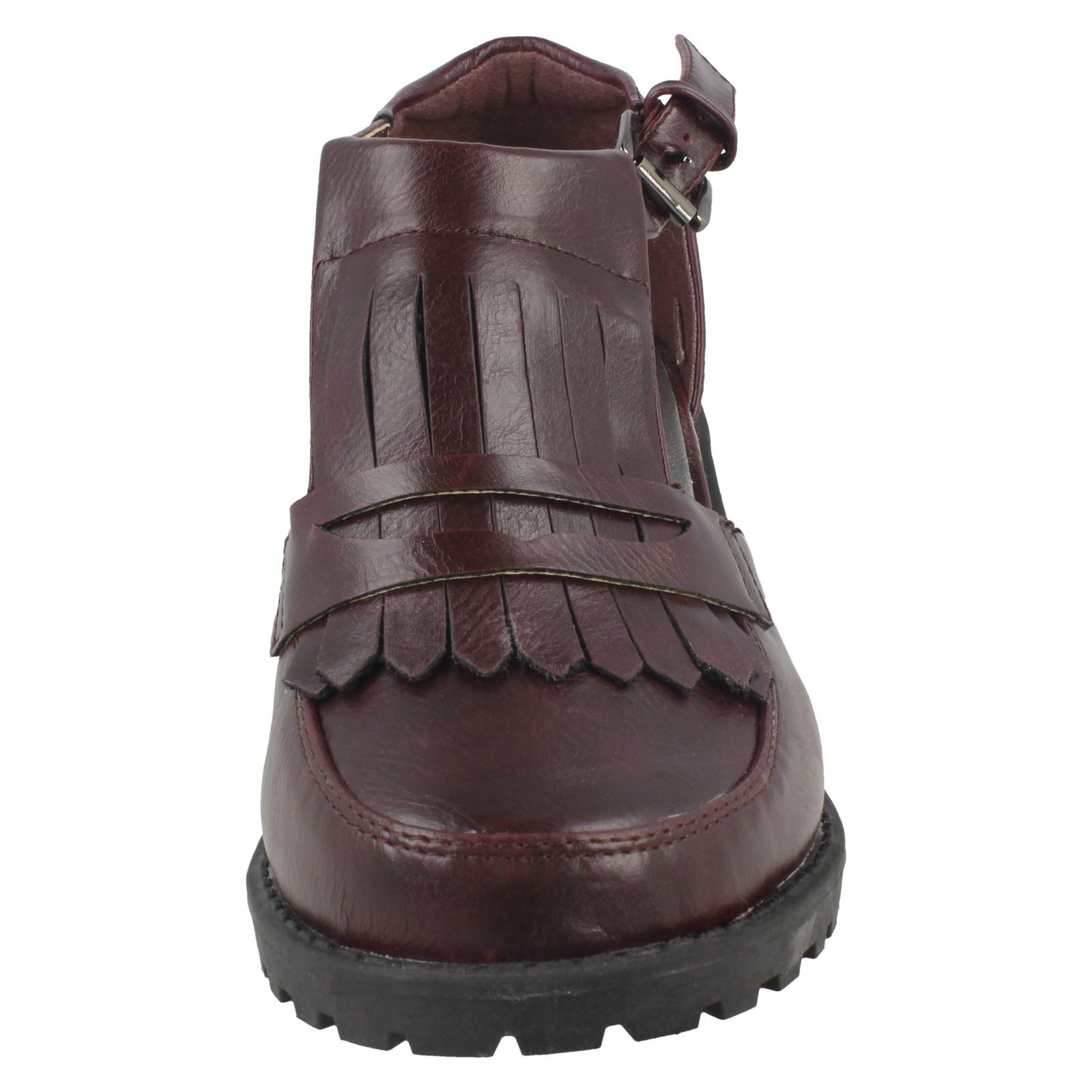 Ladies Spot On Synthetic Buckle Strap Shoes - Picture 18 of 19