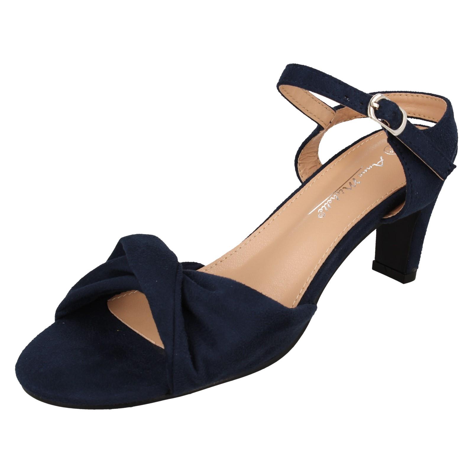 Ladies F1R2111 Anne Michelle Mid Heel Casual Wide Fit Sandals - Picture 38 of 46