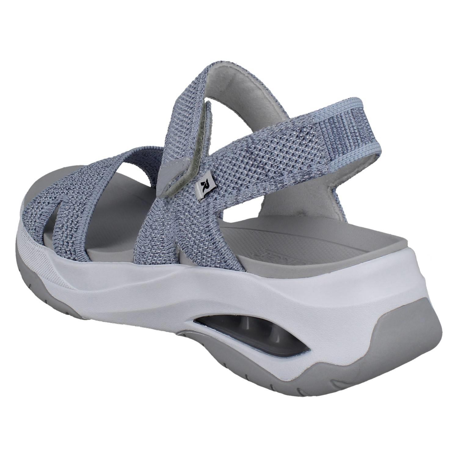 Sandalias de verano Rieker deportivas de cuña tejida textil para dama 'W3152' - Imagen 4 de 10