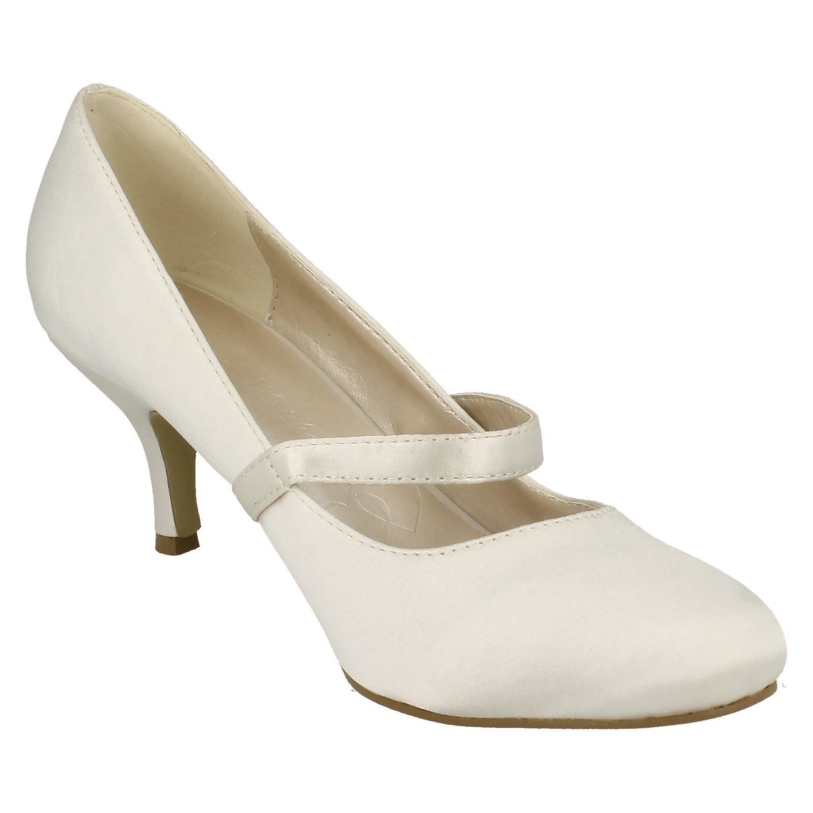 Ladies Anne Michelle Low Heel Wedding Shoes - Picture 8 of 28