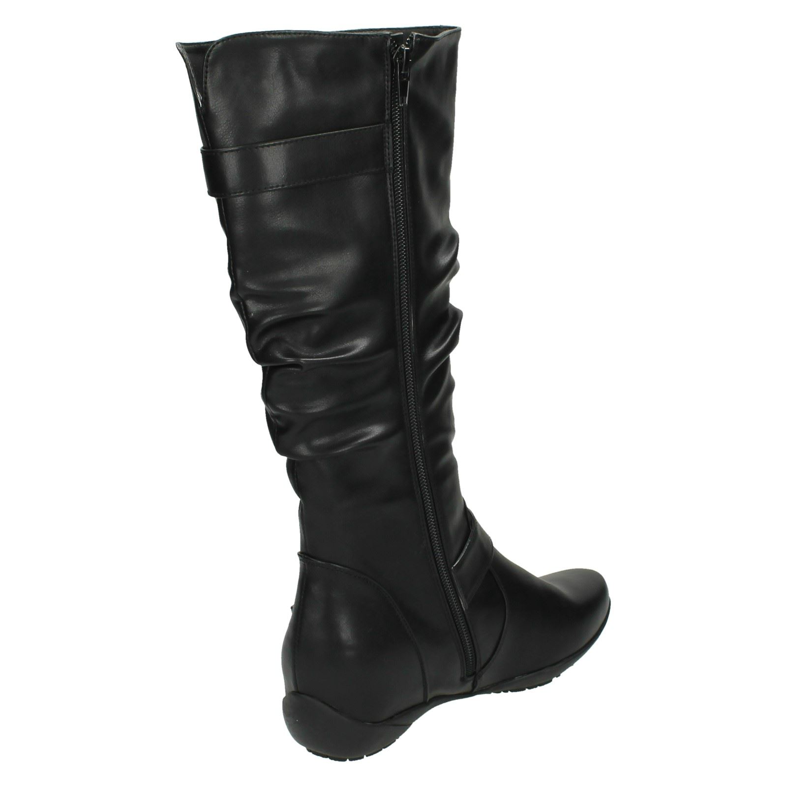 "Botas planas de pierna alta para damas ""F4R386"" - Imagen 6 de 19